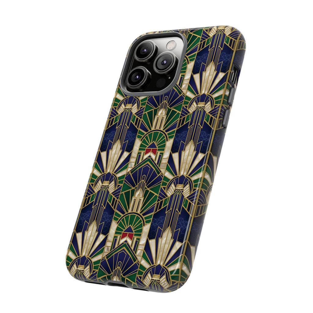 Navy & Gold Art Deco Phone Case — Imperial Art Deco Tough Case