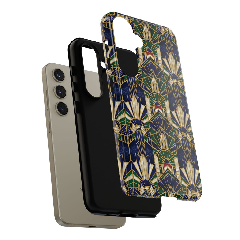 Navy & Gold Art Deco Phone Case — Imperial Art Deco Tough Case