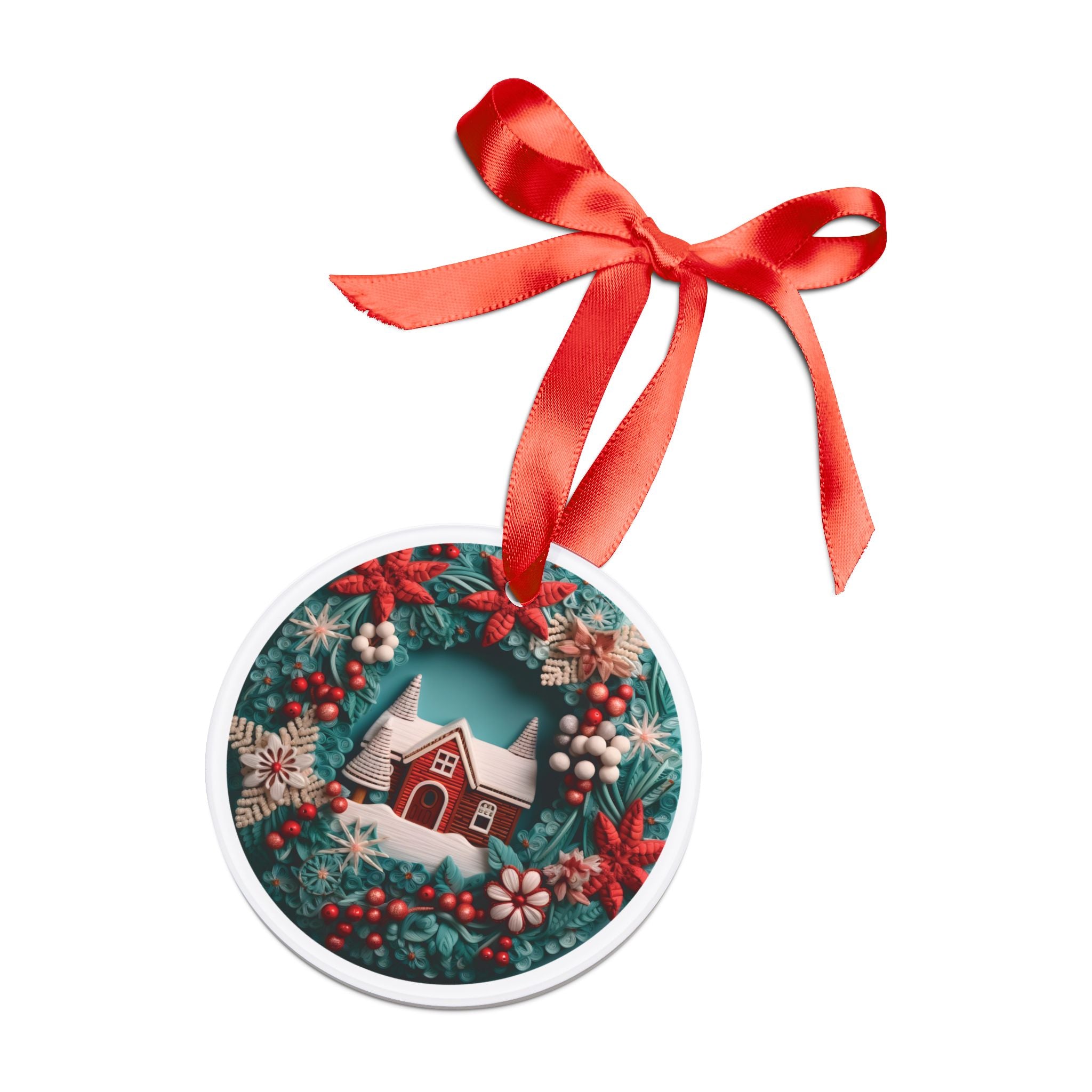 Christmas Flowers and House Ornament - Festive Holiday Décor for Tree, Home, Office | Best Christmas Decoration Gift Ideal for Tree Trimming and Gift Giving - MRSBYVALLE