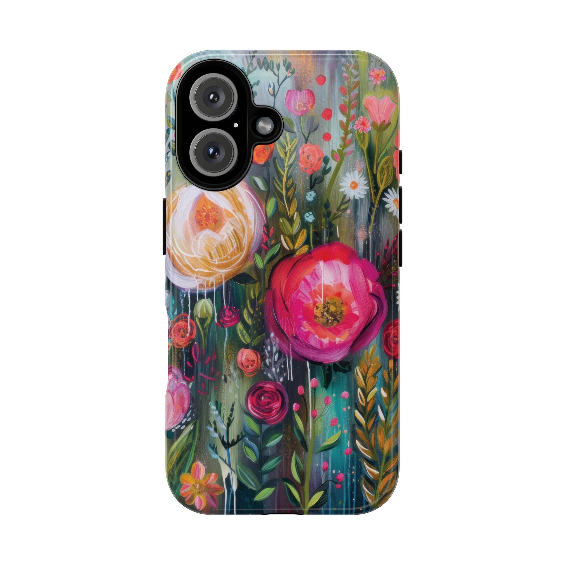 Watercolor Boho Floral Phone Case for iPhone 16 15 14 13 12  21 23 Samsung, and Pixel | Stylish Protective Cover Gift for Her Perfect for Floral Lover