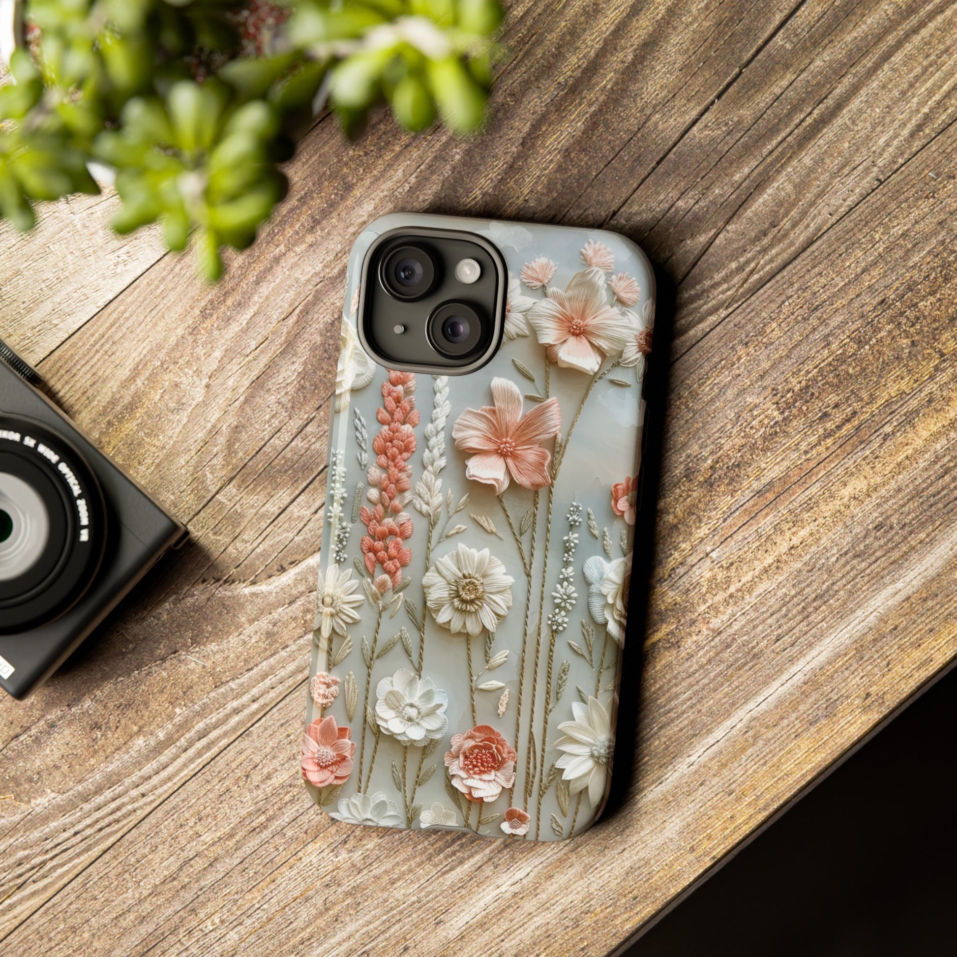 Pastel Wildflowers Protective Phone Case Gift for Her Phone 15, Samsung iPhone Samsung Gift for Her Case iPhone 15, Samsung iPhone Samsung Accessory Gift for Her