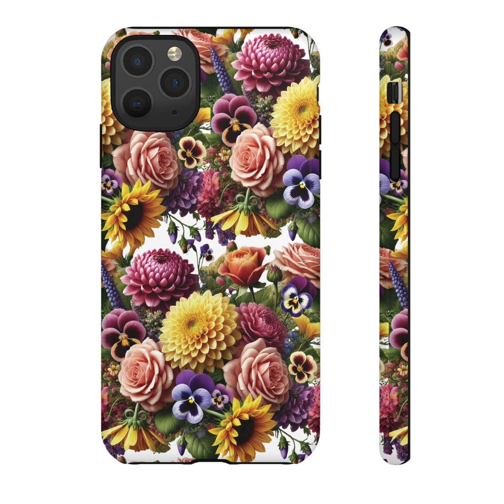 Floral Fall Phone Case for iPhone 16 15 14 13 12  21 23 Samsung, and Pixel | Stylish Protective Cover Gift for Her Perfect for Floral Lover