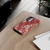 Geometric Stained Glass Illusion Phone Case Colorful Abstract Art, Aesthetic Protective Cover for iPhone, Samsung & Google, Unique Gift Idea Mom