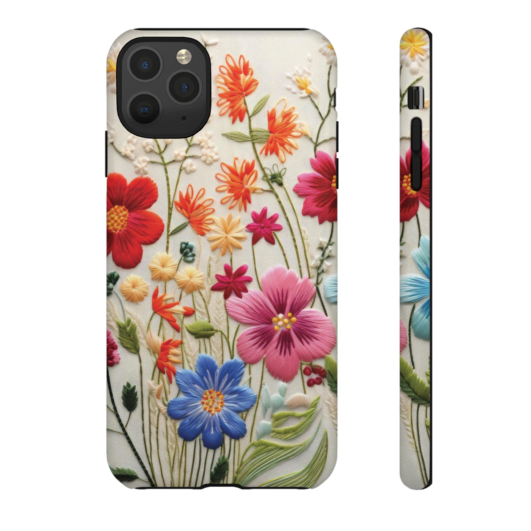 3D Floral Phone Case Elegant Faux Flower Durable for iPhone Samsung Smartphone iPhone 15, 14, 13 Samsung Gift for Mom