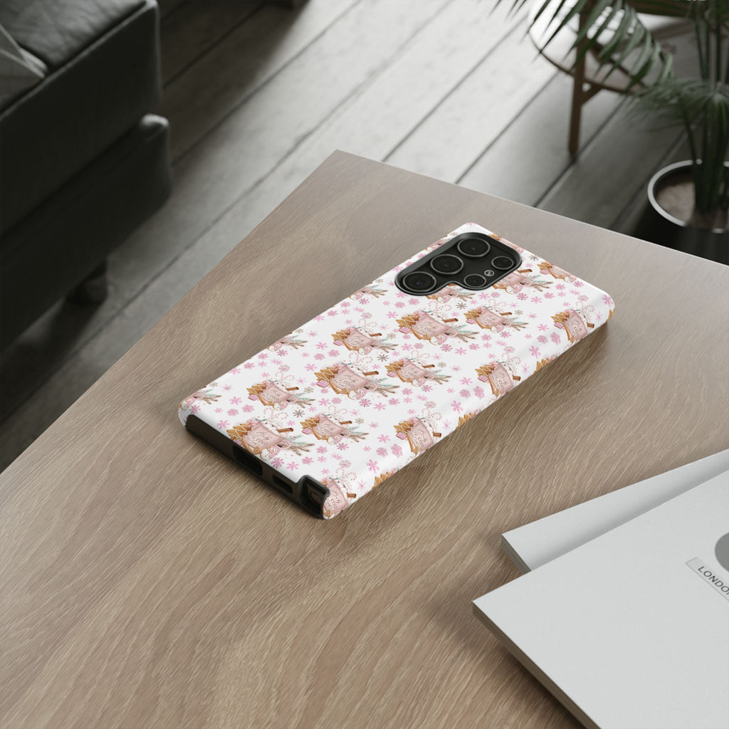 Baby it's Cold Outside Pink and White Phone Case Unique Holiday Protection for Your Device | Stylish & Durable Cover Gift for Her Phone 15, Samsung iPhone Samsung Accessory Gift for Her
