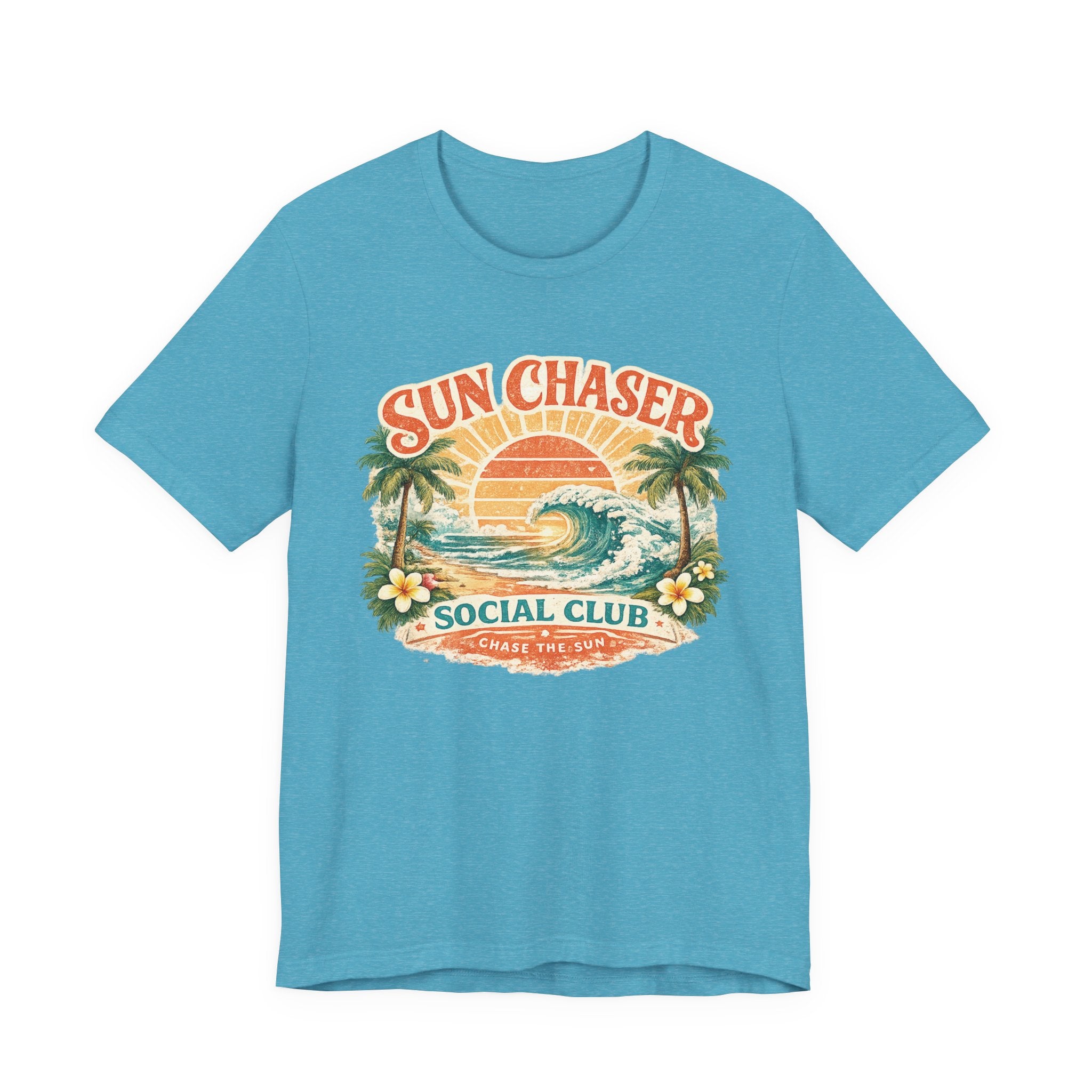 T-shirt Sun Chaser — T-shirt graphique Rétro Lever de soleil Cadeau amusant