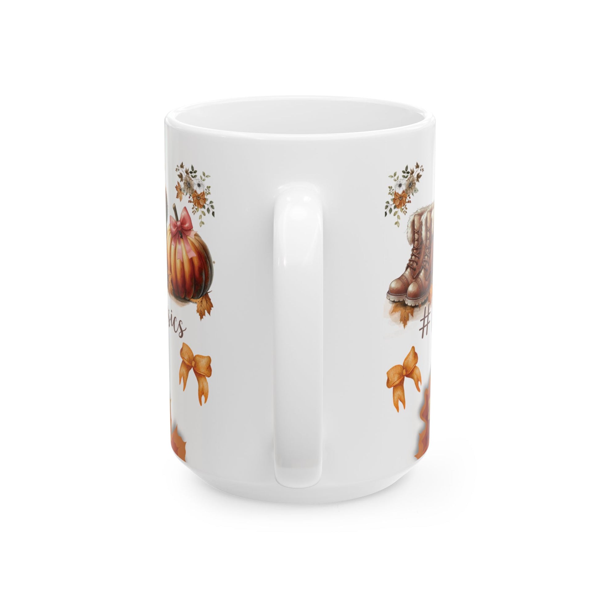 Fall Basic 11oz & 15oz Coffee Mugs – Autumn Leaves, Cozy Vibes, Perfect for Pumpkin Spice & Fall Lovers Dishwasher Safe, Microwave Friendly, Seasonal Mug Gift for Home & Office Morning Brew - MRSBYVALLE