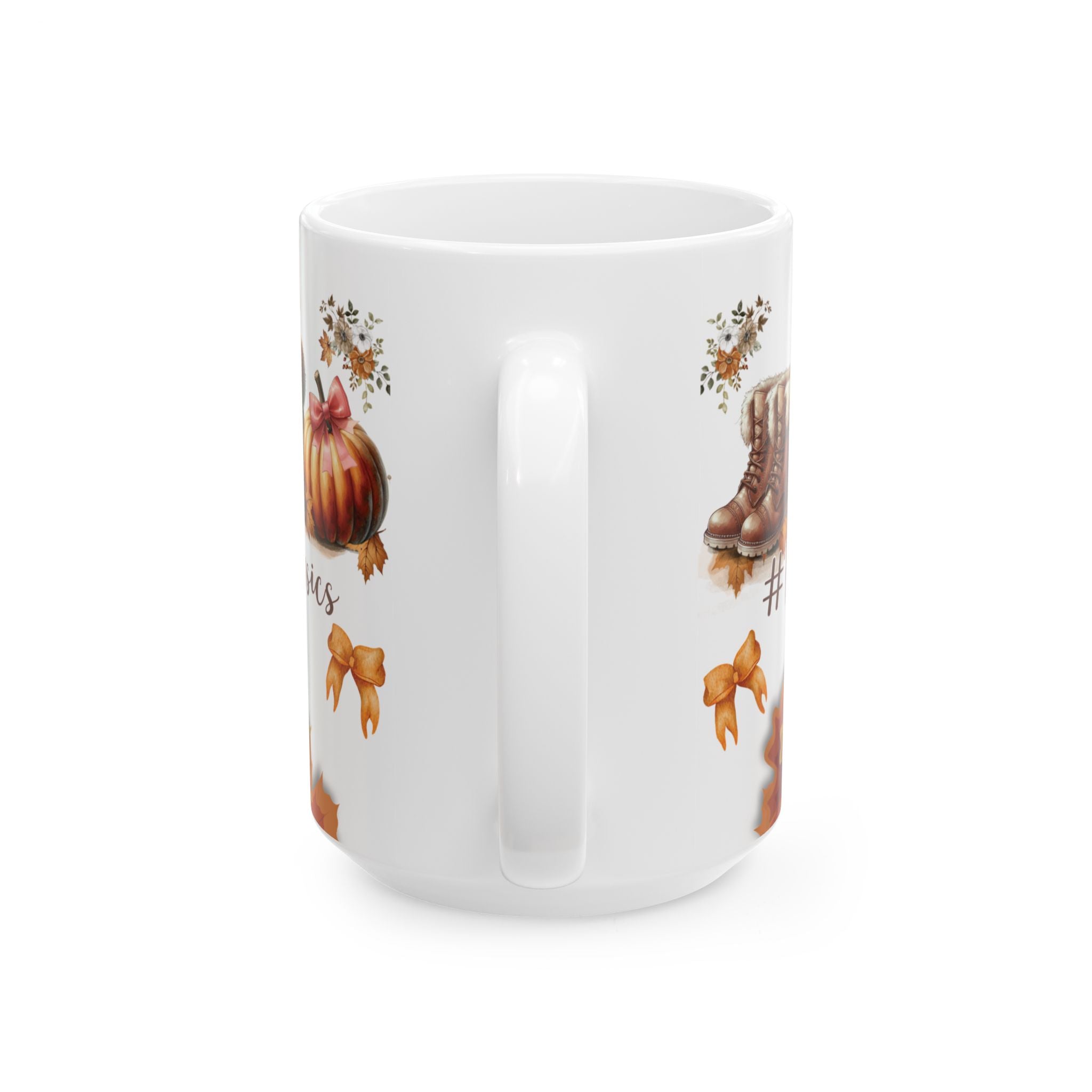 Fall Basic 11oz & 15oz Coffee Mugs – Autumn Leaves, Cozy Vibes, Perfect for Pumpkin Spice & Fall Lovers Dishwasher Safe, Microwave Friendly, Seasonal Mug Gift for Home & Office Morning Brew - MRSBYVALLE