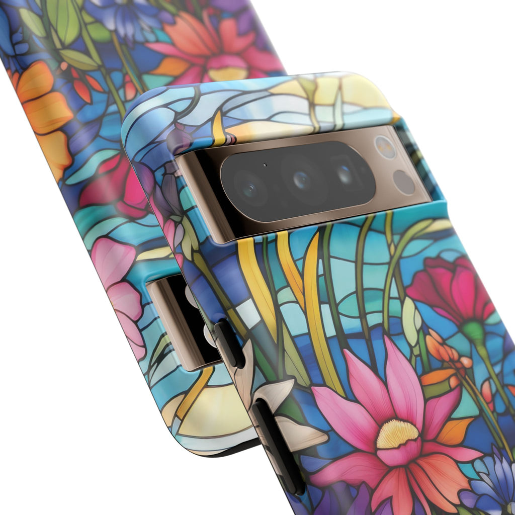 Wildflowers Stain Glass Illusion Phone Case Unique Holiday Protection for Your Device | Stylish & Durable Cover Gift for Her Phone 15, Samsung iPhone Samsung Accessory Gift for Her