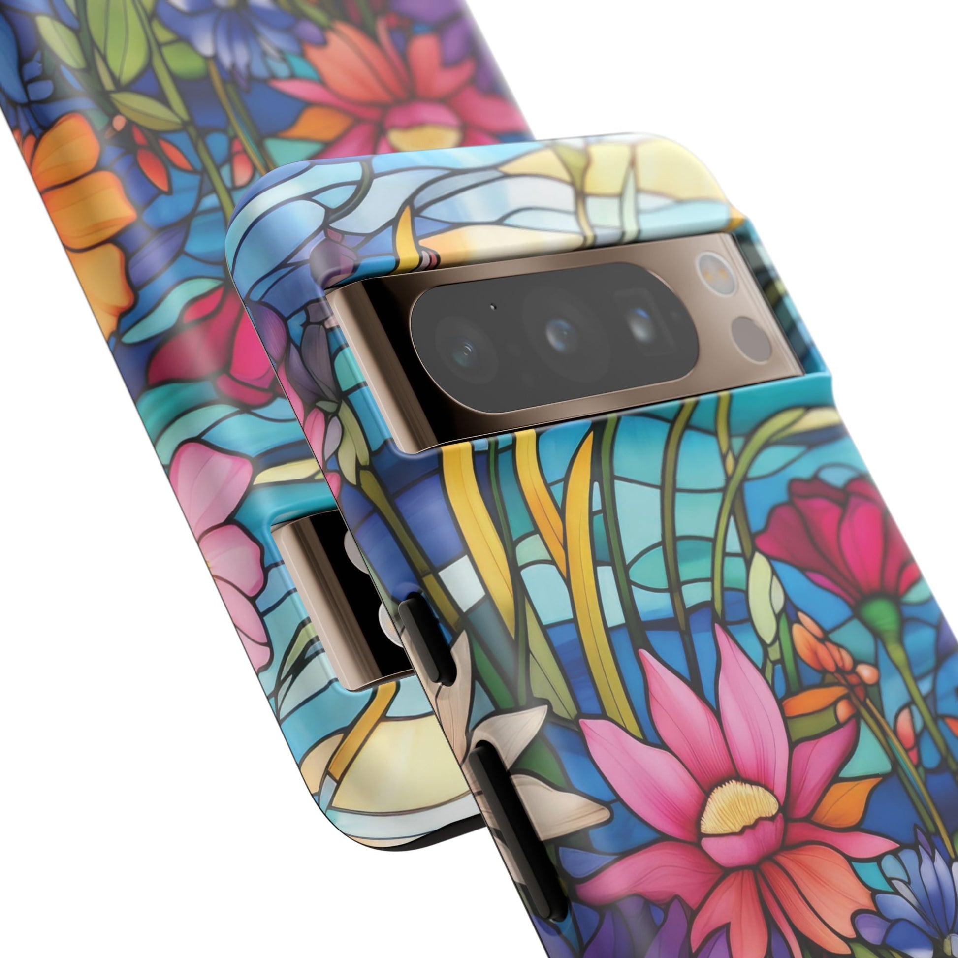 Wildflowers Stain Glass Illusion Phone Case Unique Holiday Protection for Your Device | Stylish & Durable Cover Gift for Her Phone 15, Samsung iPhone Samsung Accessory Gift for Her