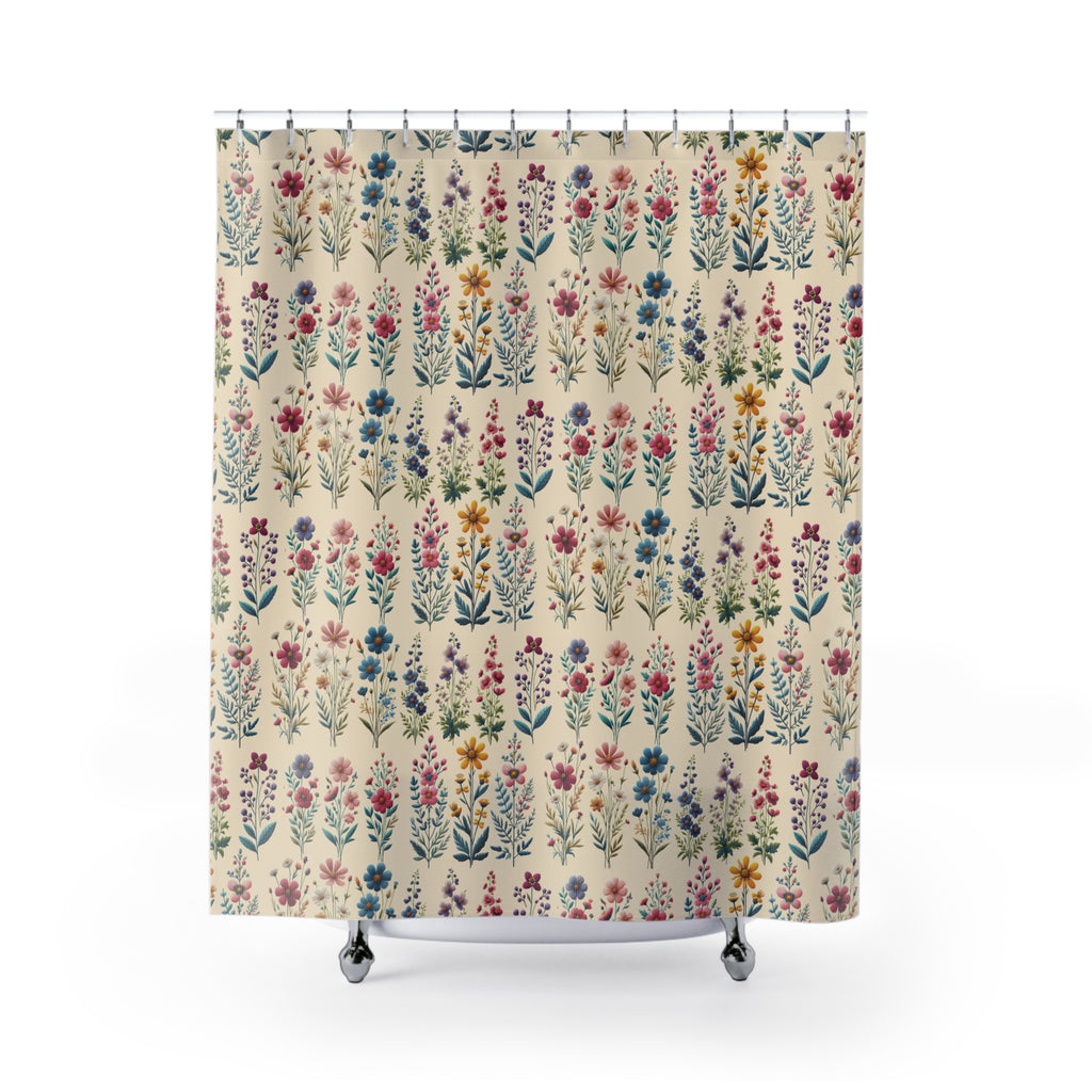 Beautiful Wildflower Shower Curtain 71x74 Inches of Vibrant Florals for a Stylish Bathroom Upgrade Housewarming Gift New Bathroom Decor Wedding Gift for Mom Bridal Shower Gift Newlywed