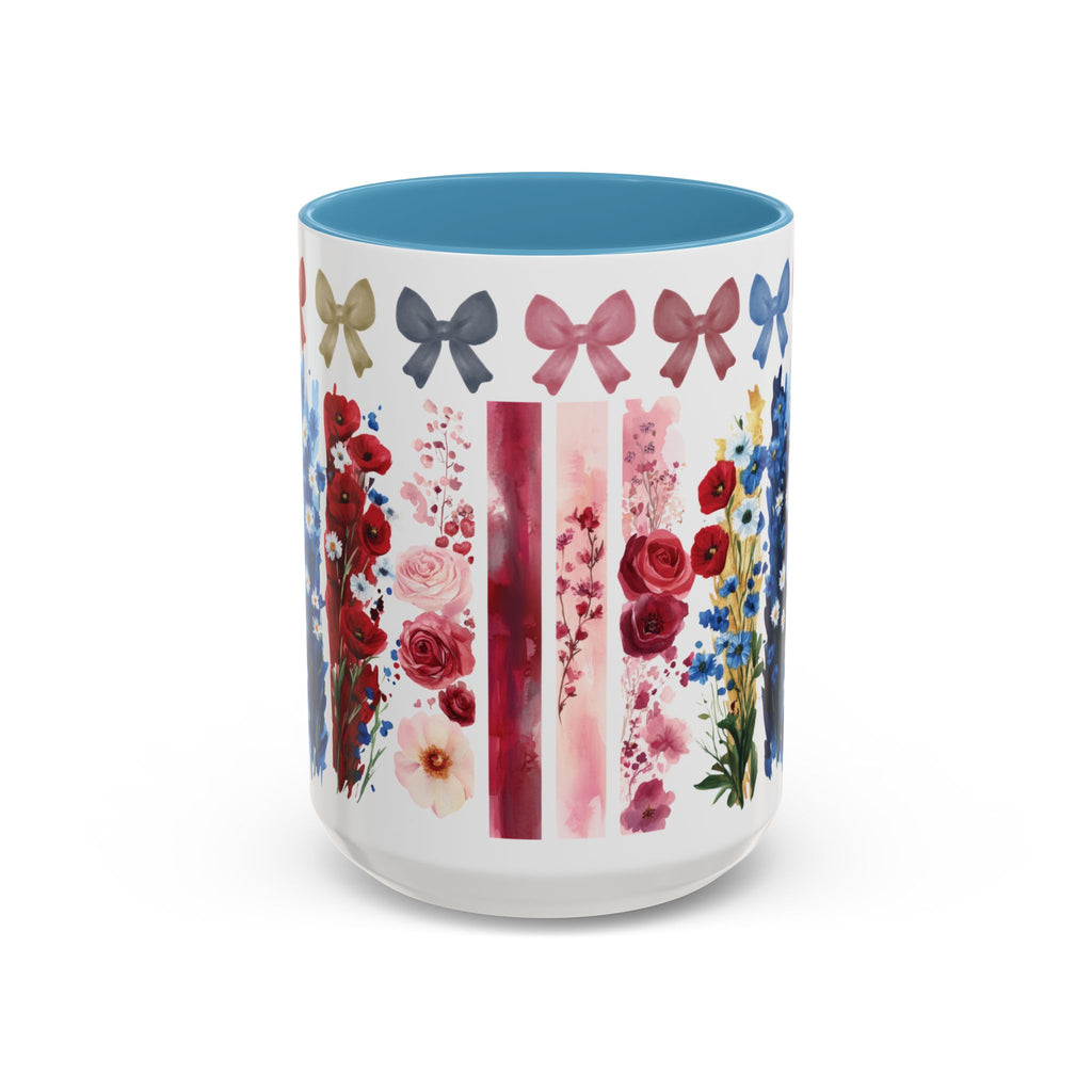 Brushstroke floral With Bows| Christian Mug with Bible Verse | Inspirational Gift for Christians | 11oz and 15oz Ceramic Coffee Mug Cozy Spring Mornings