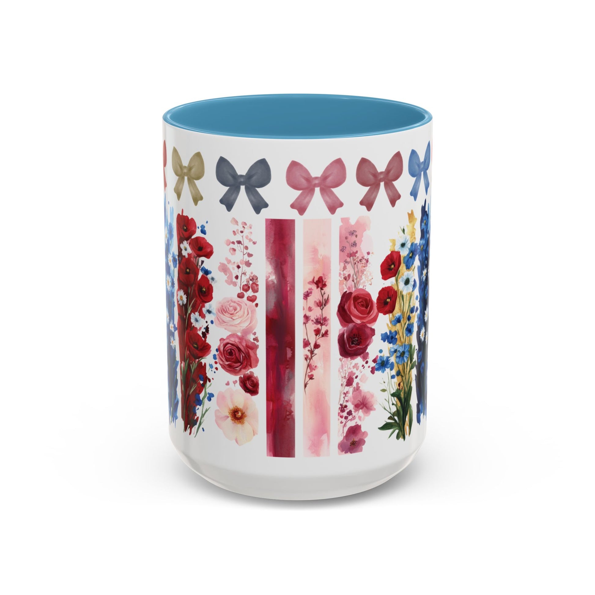 Brushstroke floral With Bows| Christian Mug with Bible Verse | Inspirational Gift for Christians | 11oz and 15oz Ceramic Coffee Mug Cozy Spring Mornings