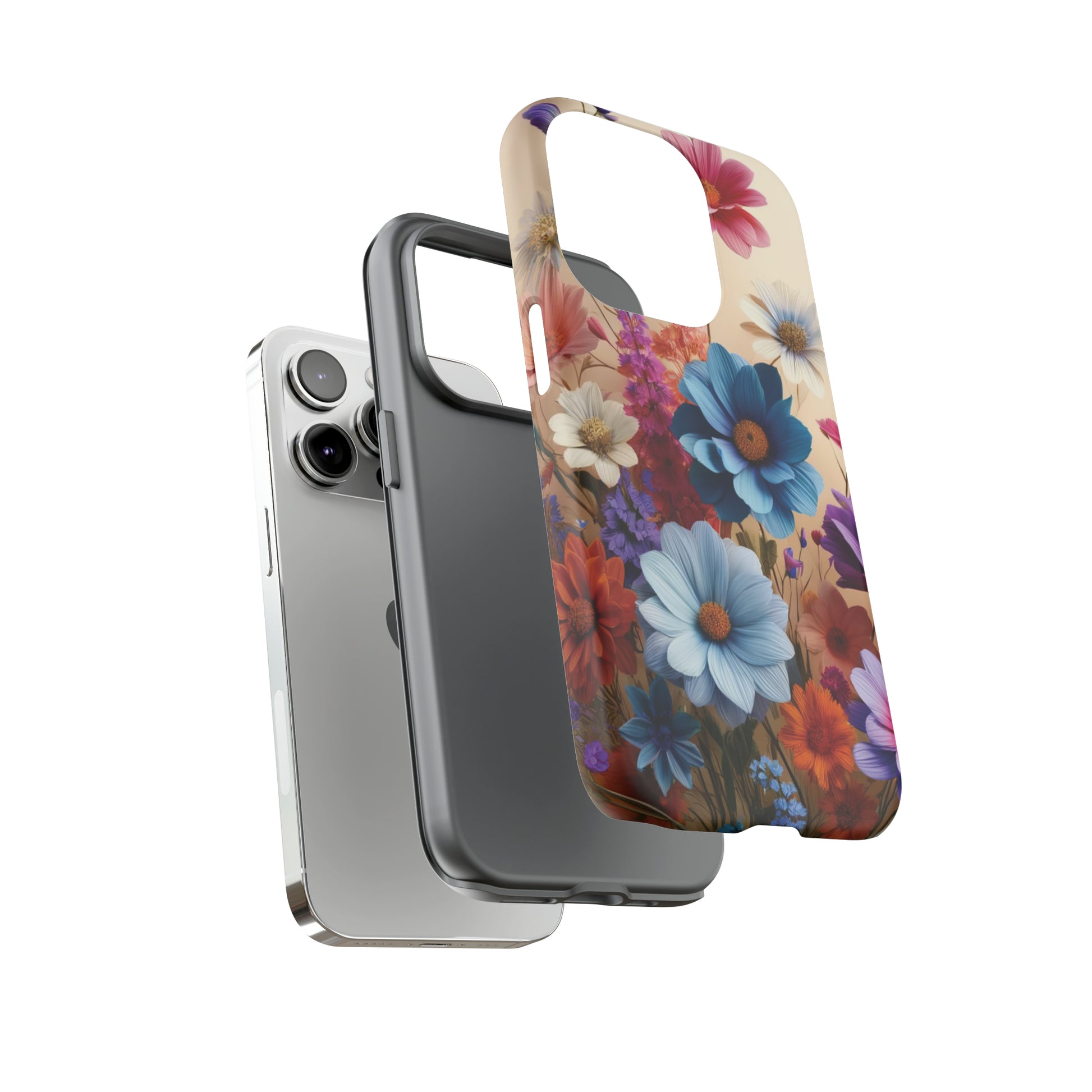 Best Phone Case Floral 3D Illusion Luxury Tough Case Floral Elegant Durable Stylish for Modern Devices iPhone 15, Samsung iPhone Samsung Accessory Gift for Her.