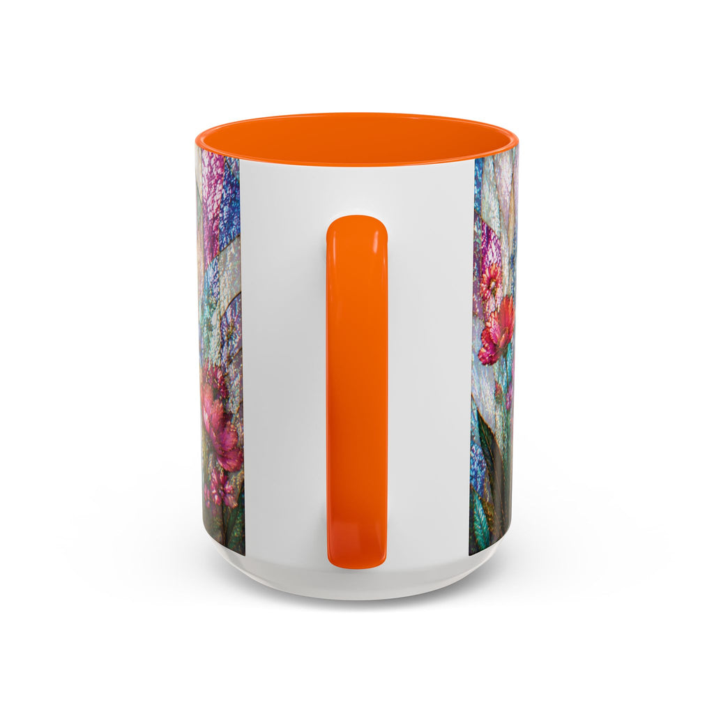 Wildflower Watercolor Coffee Mug Vibrant Wildflower Accent 11/15oz Stain Glass Illusion