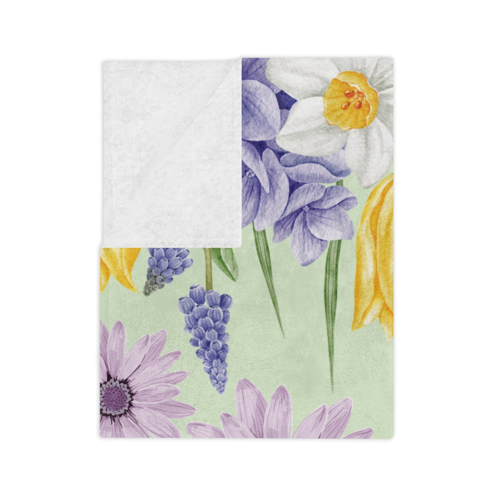 Lavender and Yellow Flower Throw Blanket – Cozy Soft Botanical Design for Bed, Couch, or Reading Nook, Perfect Gift for Nature Lovers & Home Refresh
