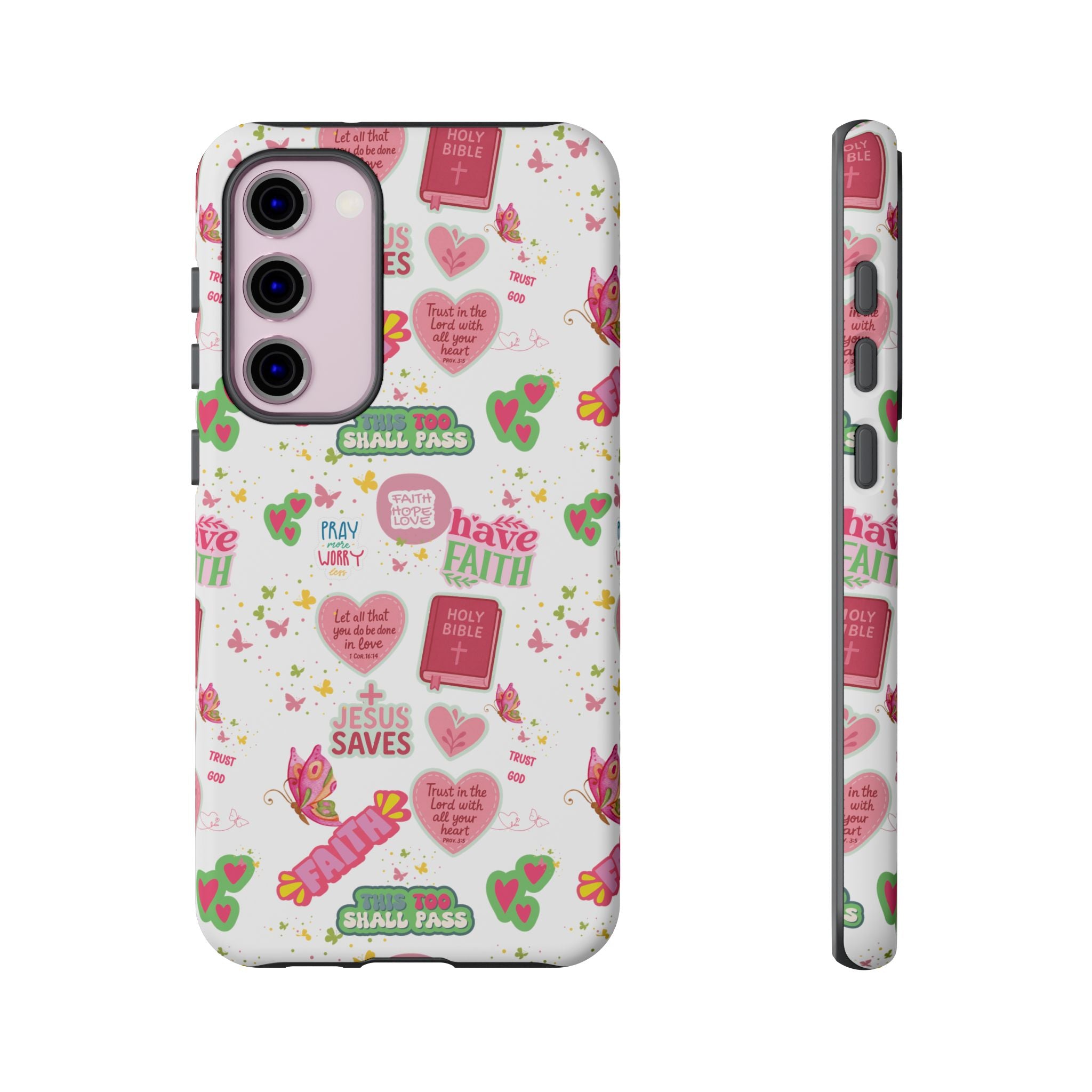 Carry Your Faith Everywhere | Christian Tough Phone Case with Bible Verse or Affirmation | Protective, Inspirational Gift for Christians