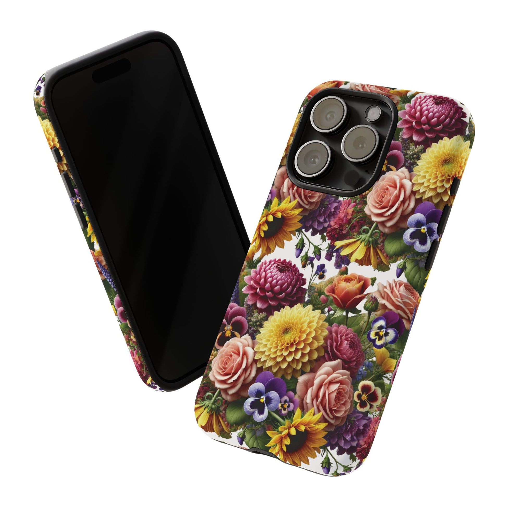 Floral Fall Phone Case for iPhone 16 15 14 13 12  21 23 Samsung, and Pixel | Stylish Protective Cover Gift for Her Perfect for Floral Lover