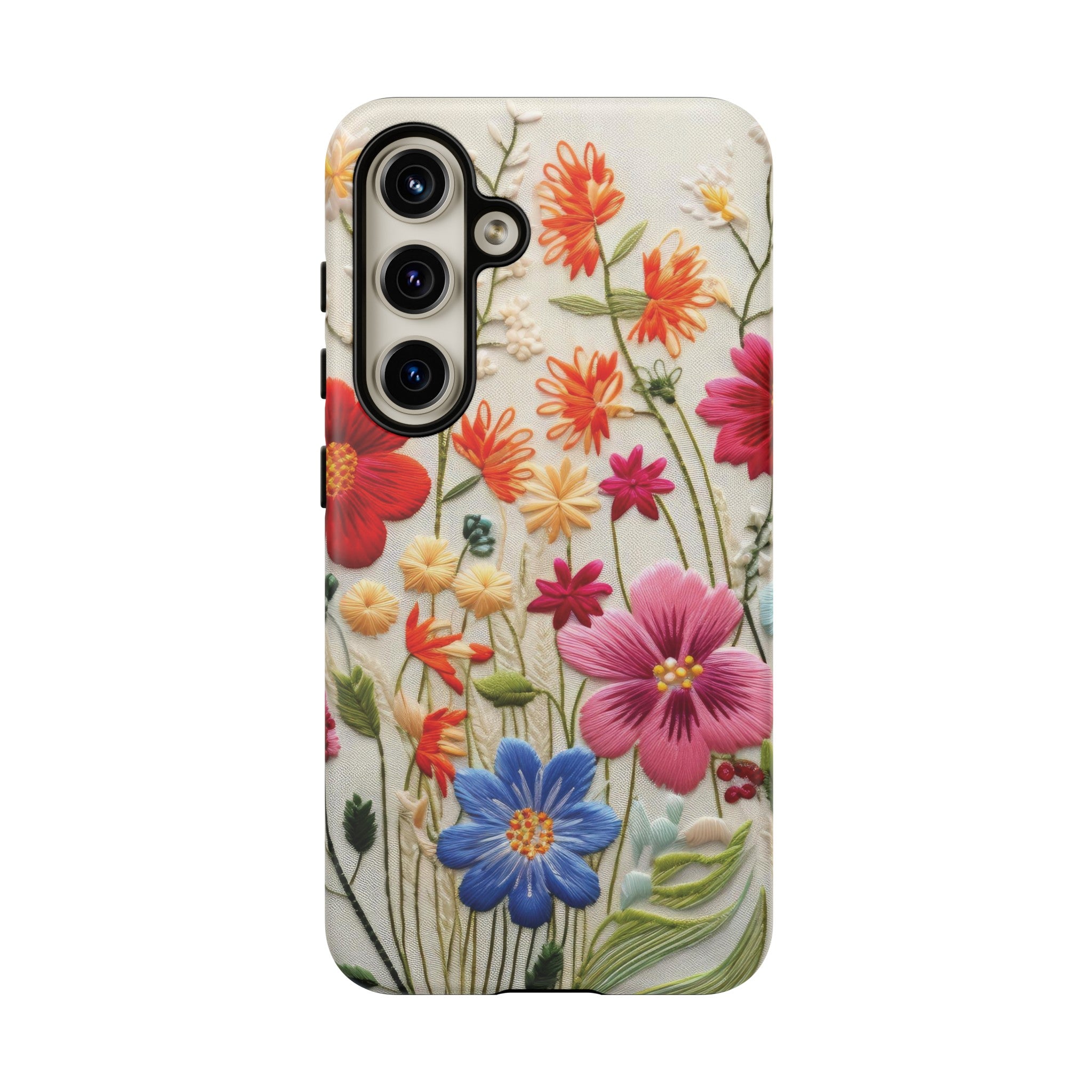 3D Floral Phone Case Elegant Faux Flower Durable for iPhone Samsung Smartphone iPhone 15, 14, 13 Samsung Gift for Mom