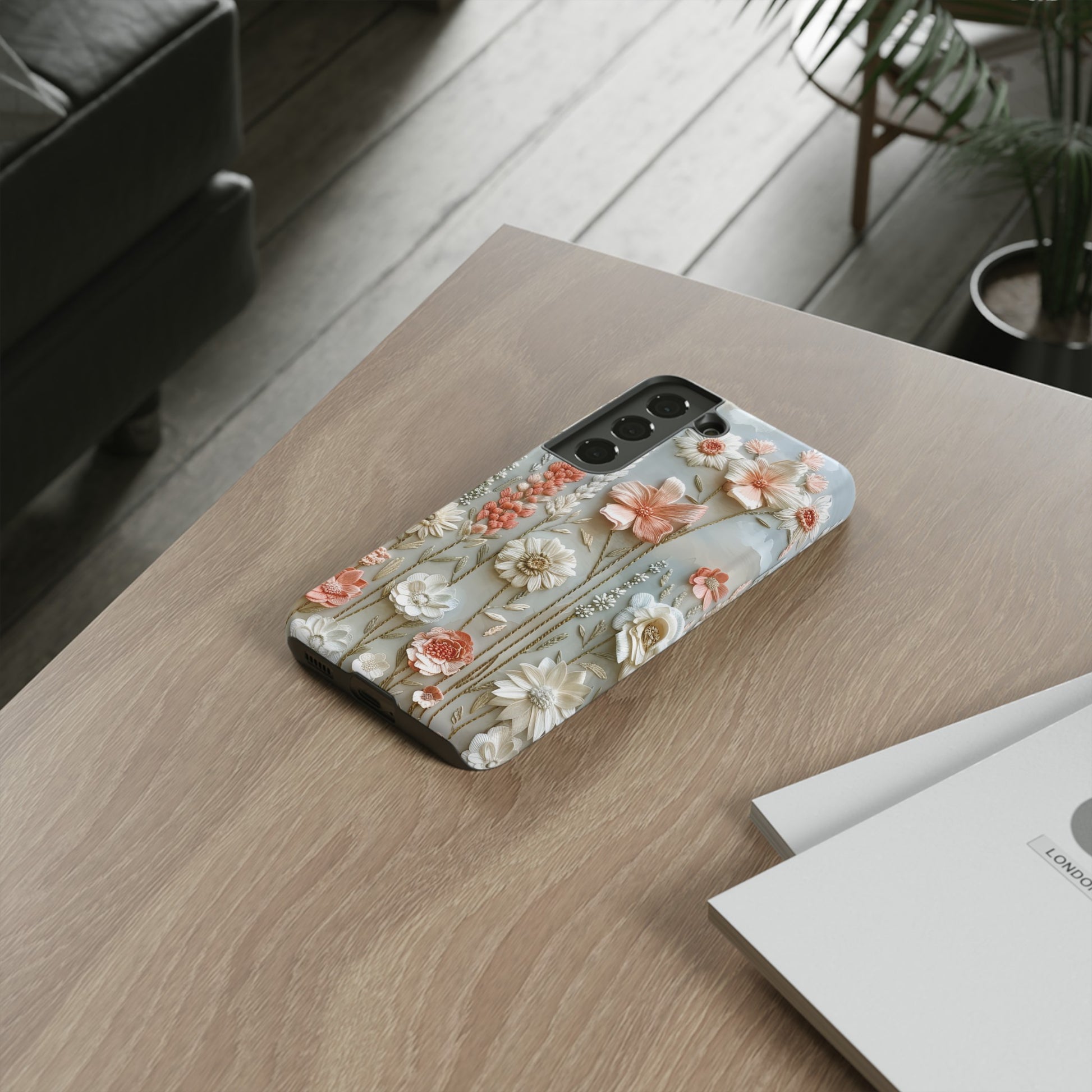 Pastel Wildflowers Protective Phone Case Gift for Her Phone 15, Samsung iPhone Samsung Gift for Her Case iPhone 15, Samsung iPhone Samsung Accessory Gift for Her