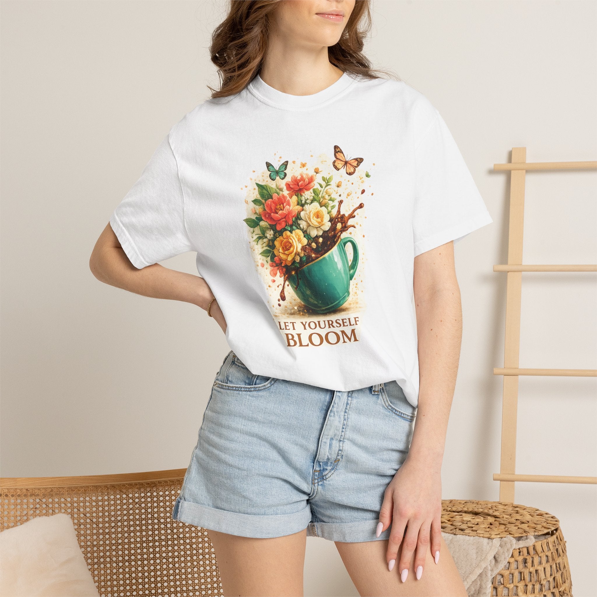 Let Yourself Bloom T-Shirt — Floral Watering Can Graphic Tee