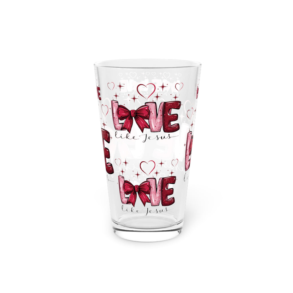 Love Like Jesus—Christian 16oz Pint Glass | Inspirational Faith Drinkware, Perfect Religious Gift for Believers, Christian Homes & Faith Collections