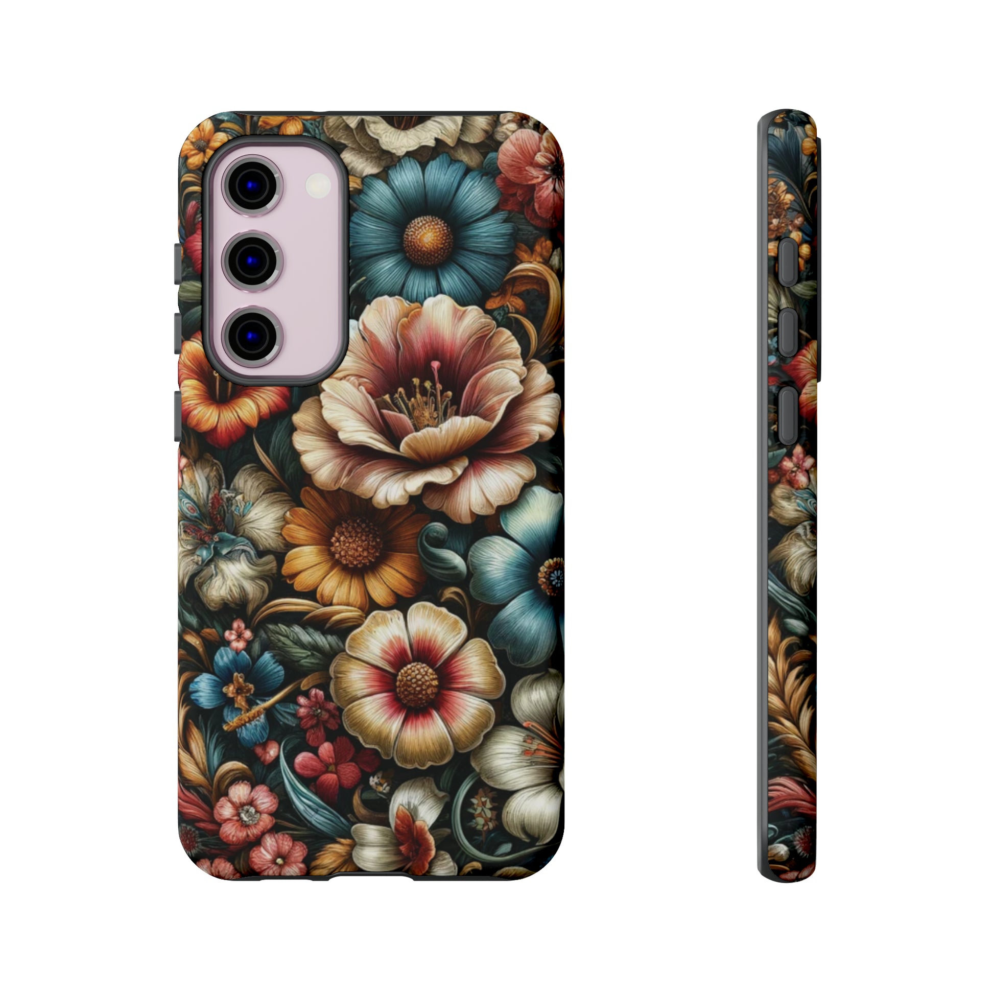 Pastel Floral Design Luxury Phone Tough Case Floral Elegant Durable Stylish for Modern Devices iPhone 15, Samsung iPhone Samsung Accessory Gift for Her.