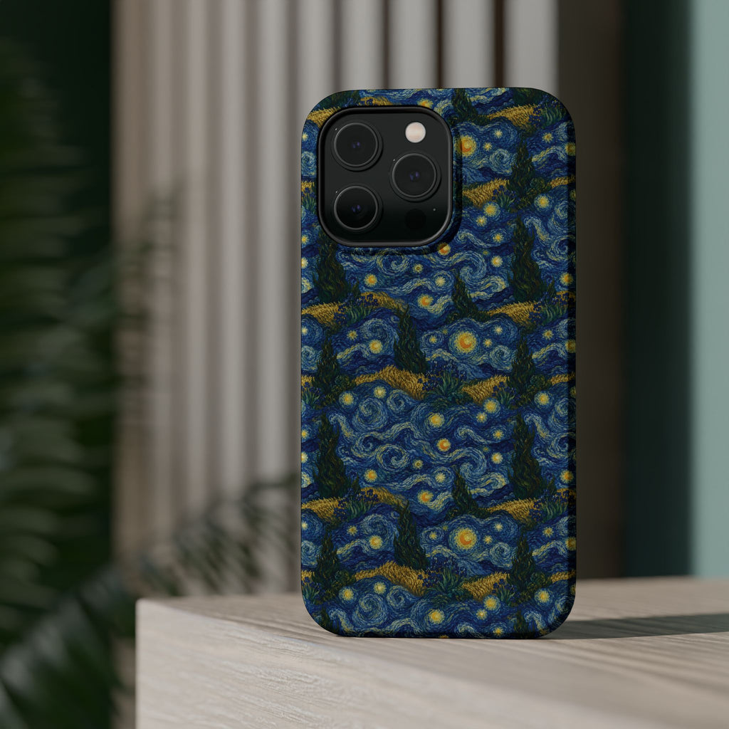Van Gogh Illusion Magnetic Phone Case — Elegant Impact‑Resistant Art Lover Design