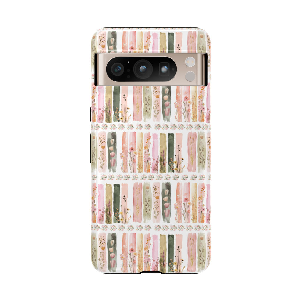 Pastel Brushstroke Floral Phone Case Soft Illusion Flower Design, Aesthetic Protective Cover, Feminine Style, Cute Gift for Her, Fits Most Models