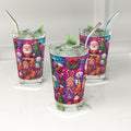 Verre à pinte de 47 cl Noël joyeux et lumineux | Motifs de fêtes éclatants | Idéal pour le chocolat chaud, les mocktails et les boissons festives prêtes à offrir Cadeau parfait pour elle