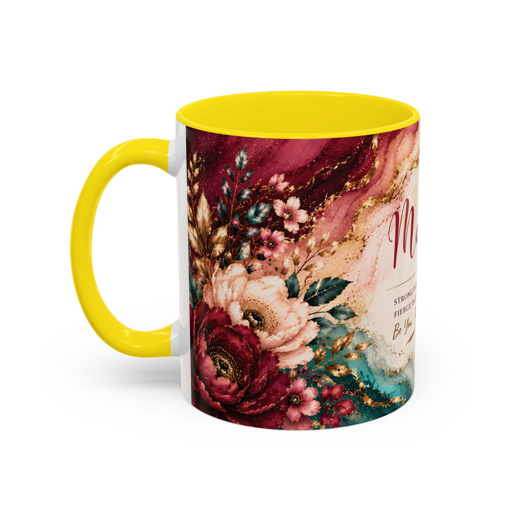 Personalized Name Mug for Women, Inspirational Color Handle Coffee Mug, 11 oz or 15 oz Gift for Her