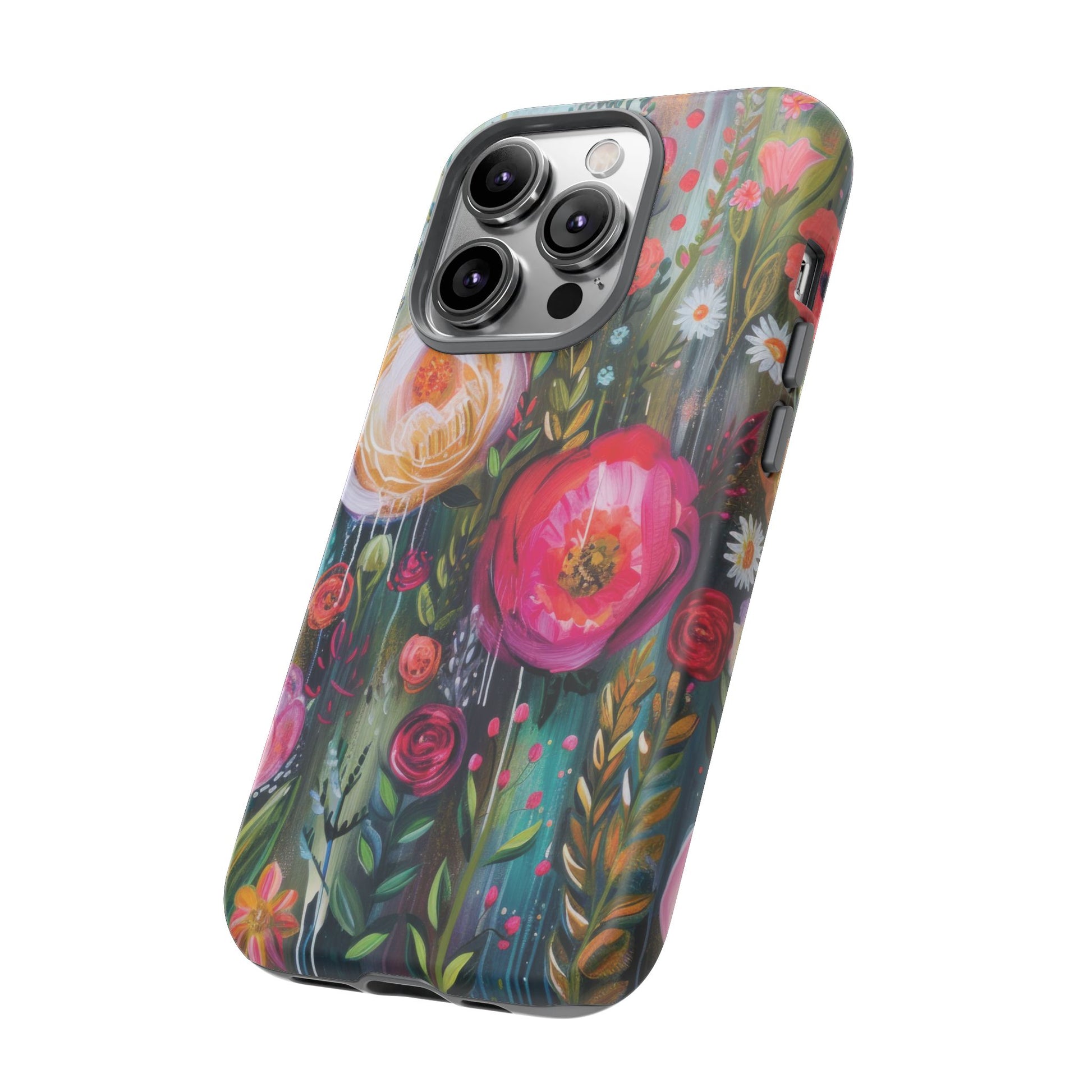 Watercolor Boho Floral Phone Case for iPhone 16 15 14 13 12  21 23 Samsung, and Pixel | Stylish Protective Cover Gift for Her Perfect for Floral Lover