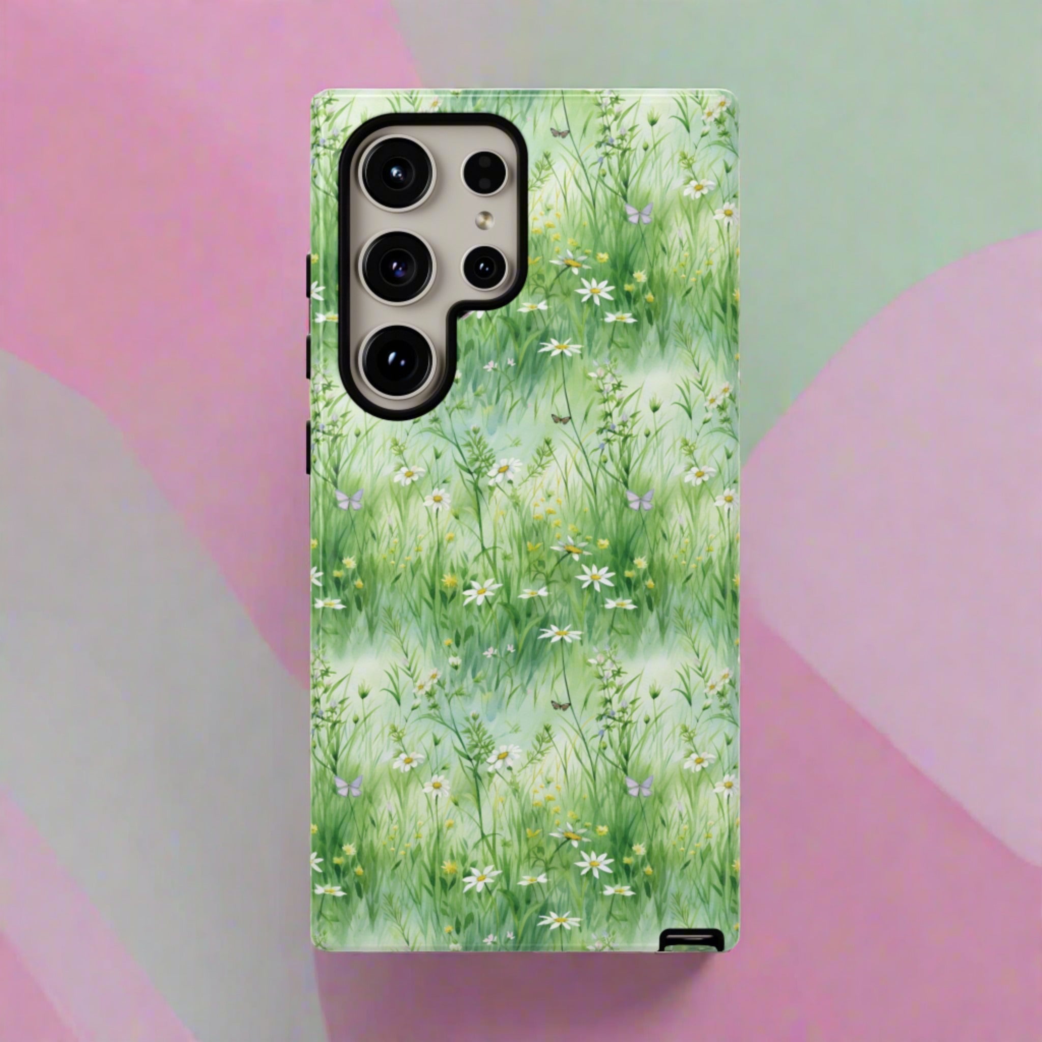 Beautiful Watercolor Grassing Daisy Boho Chic Design Phone Case Protective Cover for All Models Gift for Mom Accessory Gift for Her