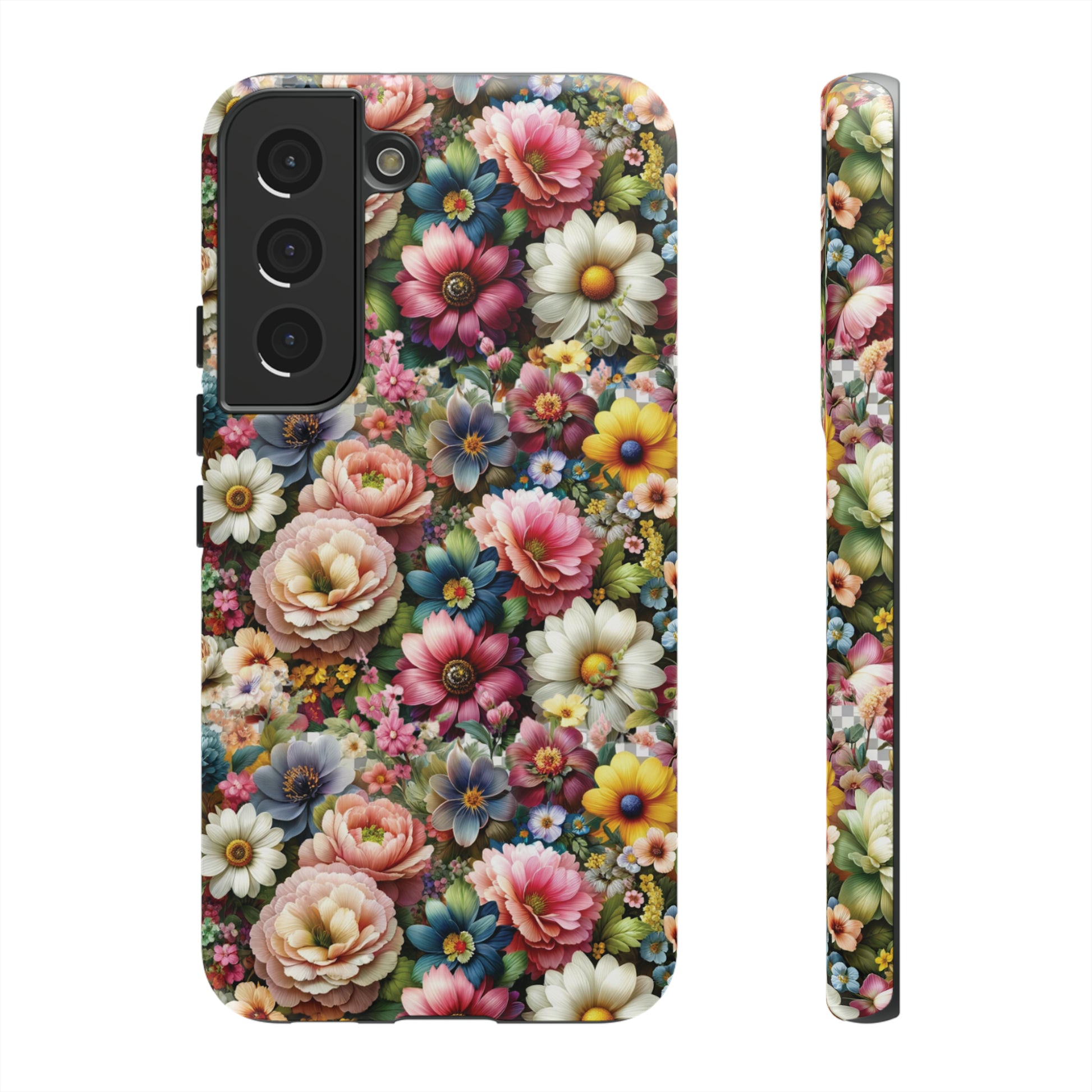 Floral Luxury Phone Tough Case Floral Elegant Durable Stylish for Modern Devices iPhone 15, Samsung iPhone Samsung Accessory Gift for Her.