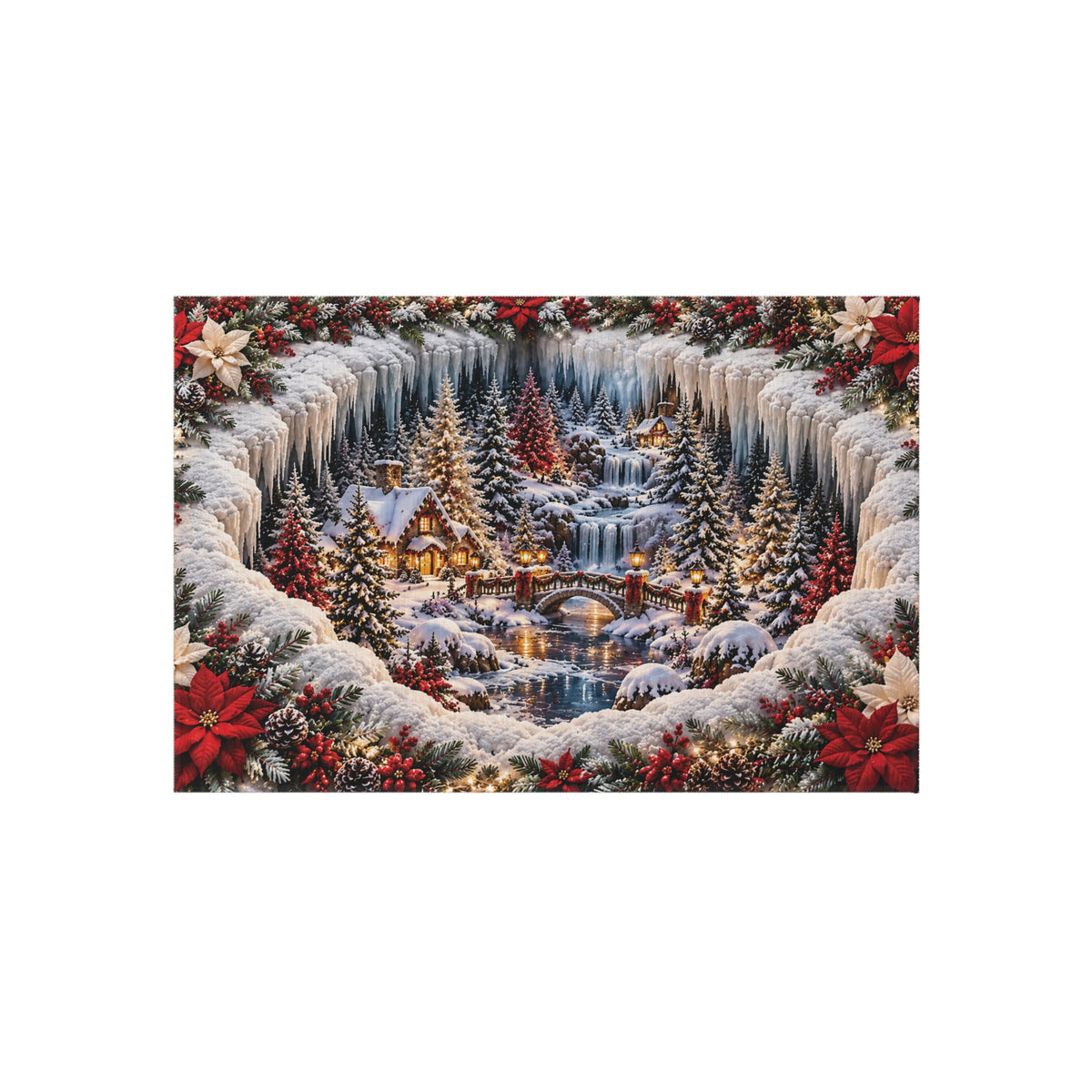 Winter Wonderland Christmas Outdoor Rug