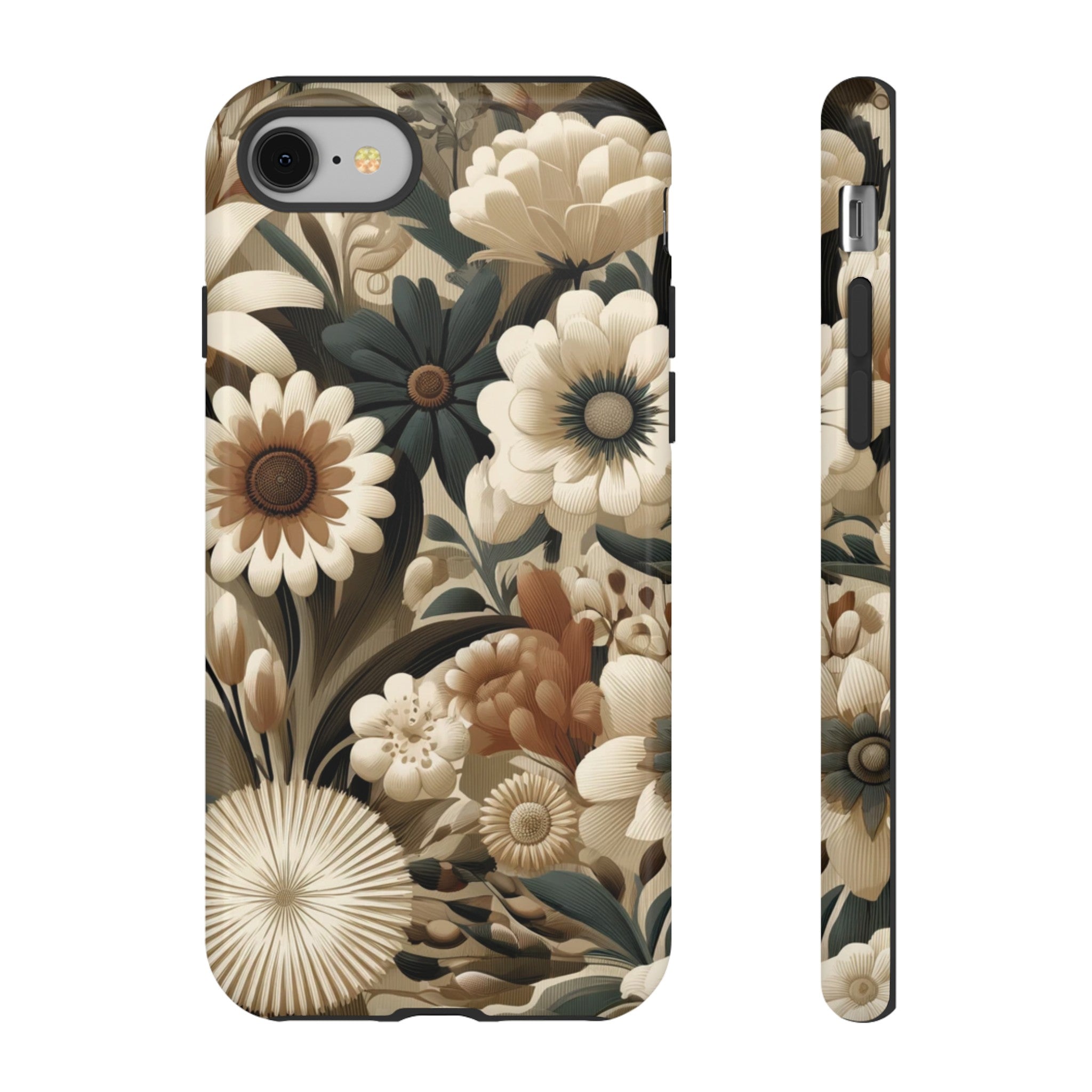 Mid-century Modern Floral Phone Case Durable for iPhone Samsung Gift iPhone 15, 14, 13 Samsung Pixel Gift for Mom Accessory Gift for Her