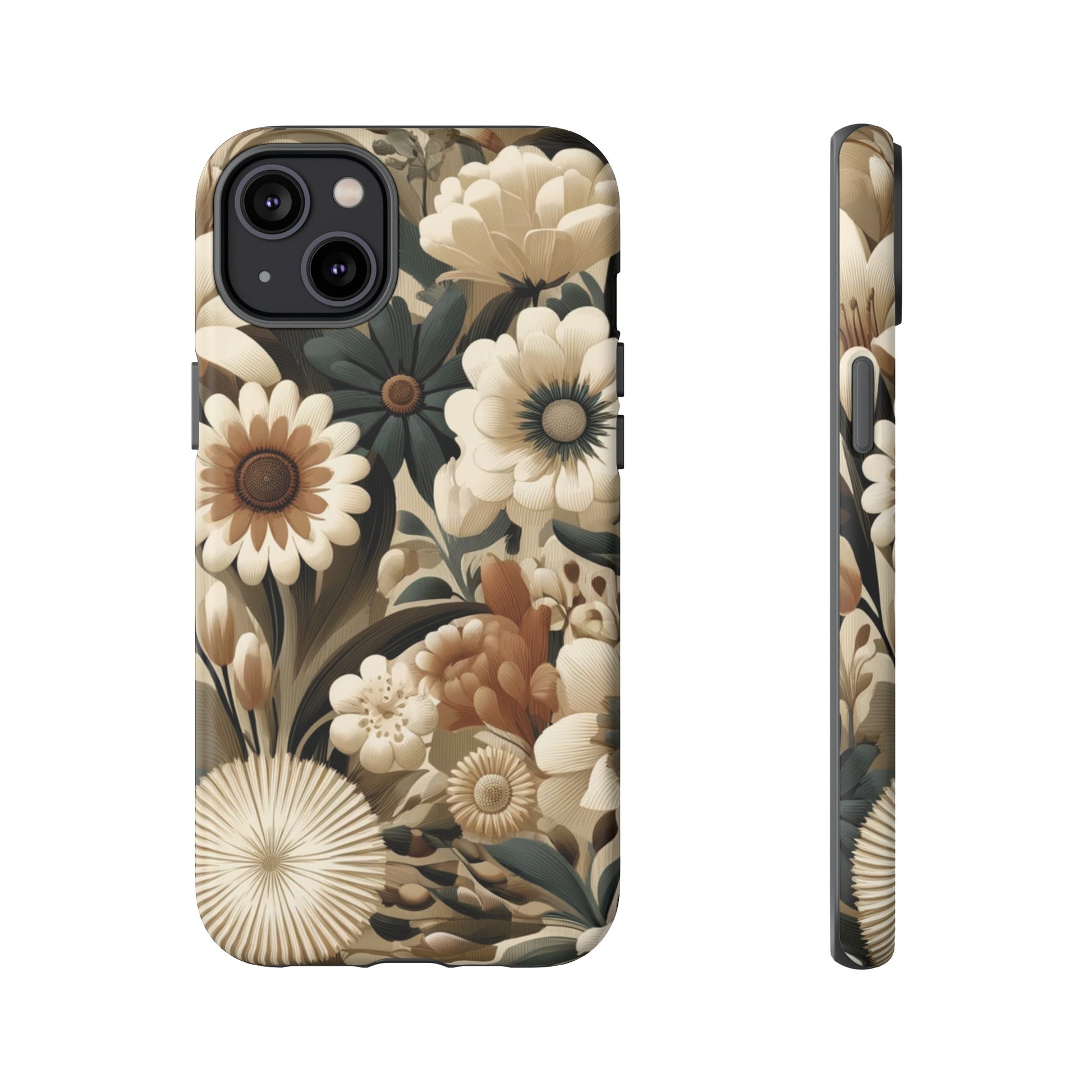 Mid-century Modern Floral Phone Case Durable for iPhone Samsung Gift iPhone 15, 14, 13 Samsung Pixel Gift for Mom Accessory Gift for Her