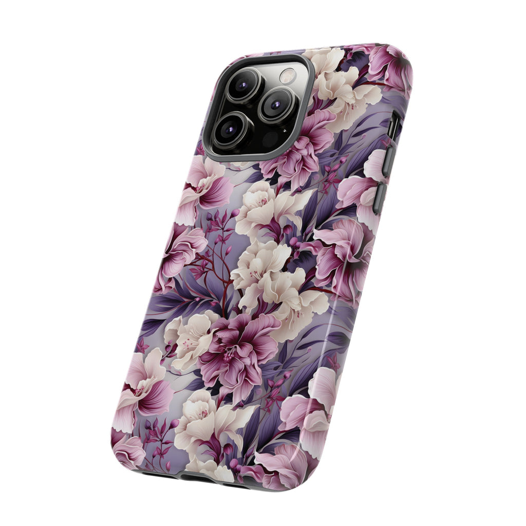 Lavender Flowers Protective Phone Case Gift for Her Phone 15, Samsung iPhone Samsung Gift for Her Case iPhone 15, Samsung