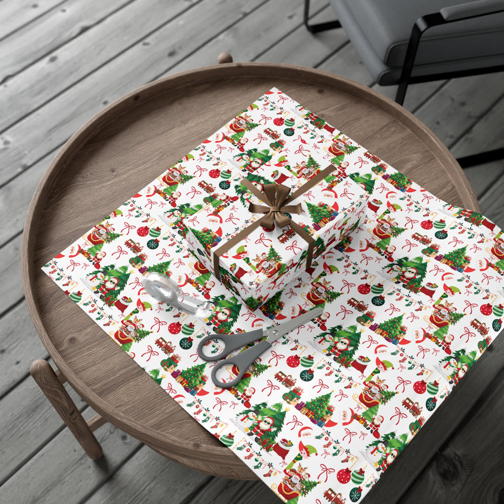 Fun Santa Christmas Theme Wrapping Paper Premium Festive Gift Wrap Roll, Classic Holiday Design, Great for Presents, Durable, Vibrant, and Perfect for Seasonal Gifting