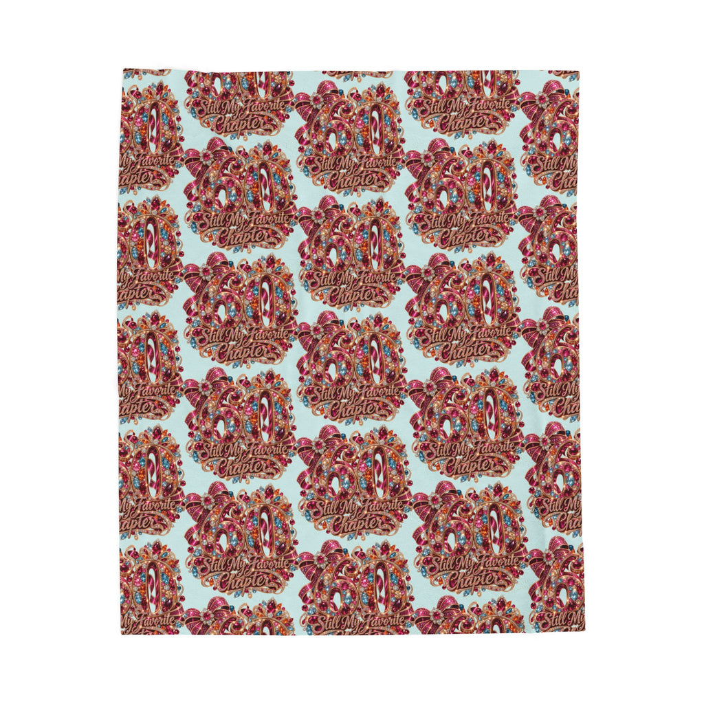 Plush Blanket — Retro Candy Heart Pattern "Sweet Chapter" Velveteen Throw 60 Gift