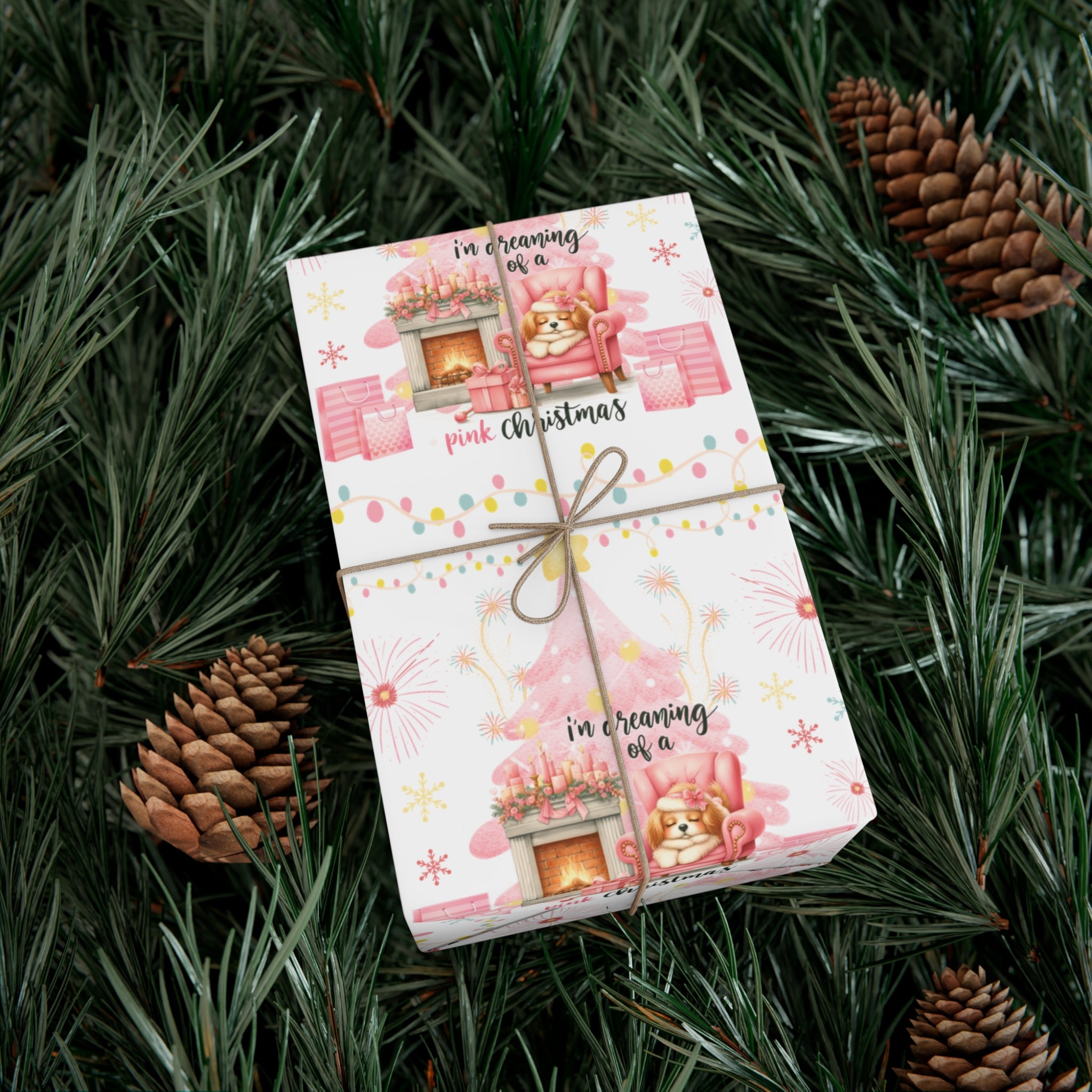 Pink Christmas Pink Gift Wrap Holiday Edition Perfect for Celebrate the Festive Charm in This Limited Christmas Collection Premium Quality - MRSBYVALLE