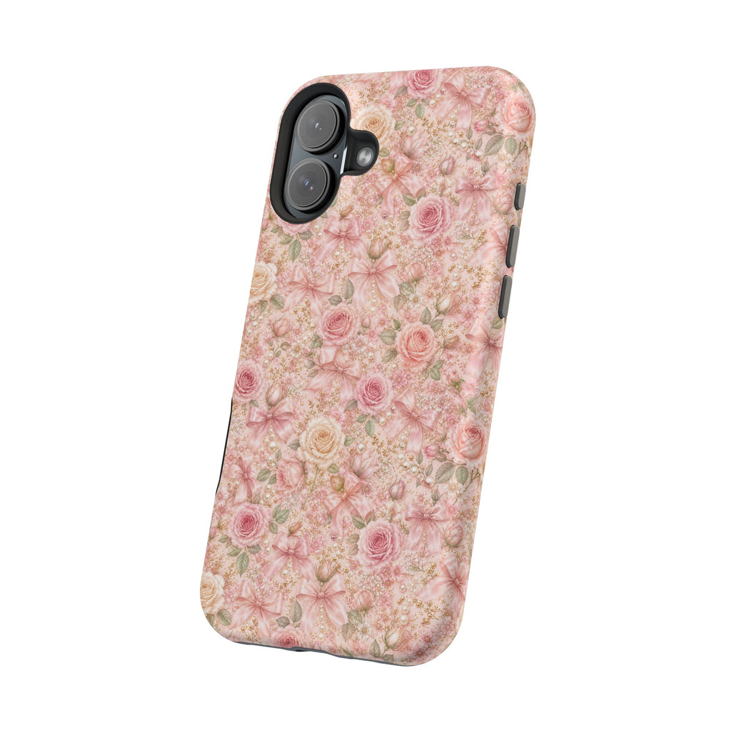 Floral Rose Pattern Magnetic Impact-Resistant Phone Case iPhone and Samsung