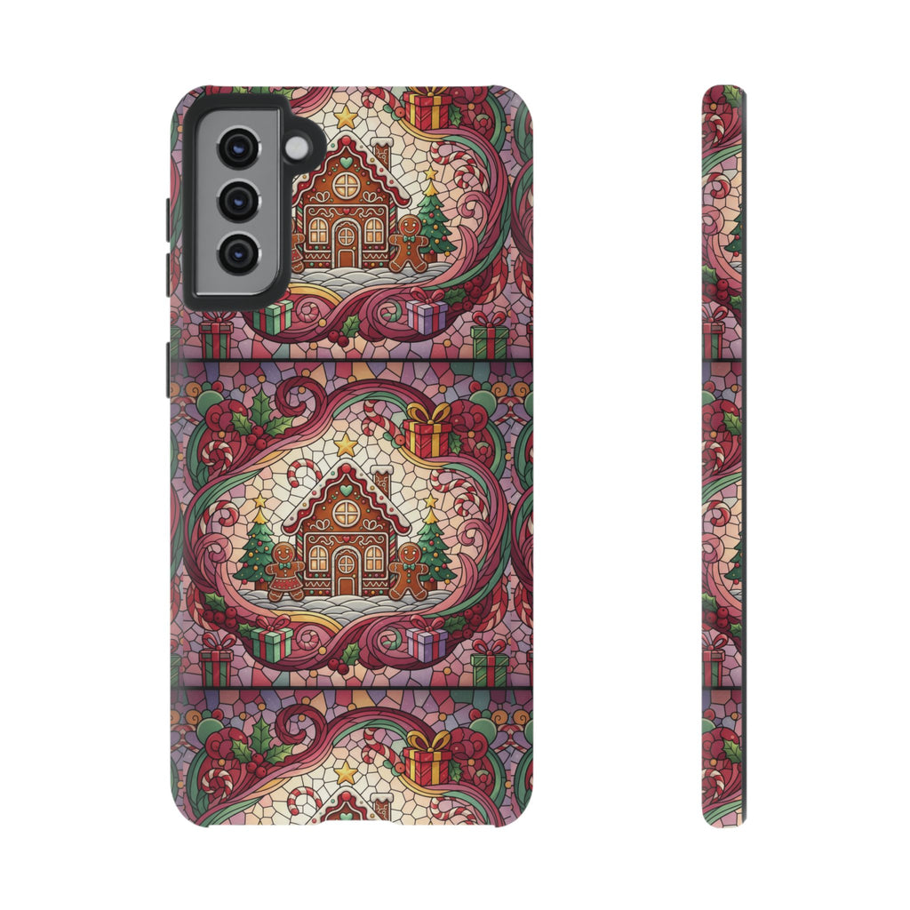 iPhone Case 17, 16  Gingerbread Stained Glass Tough Case Samsung perfect phone case