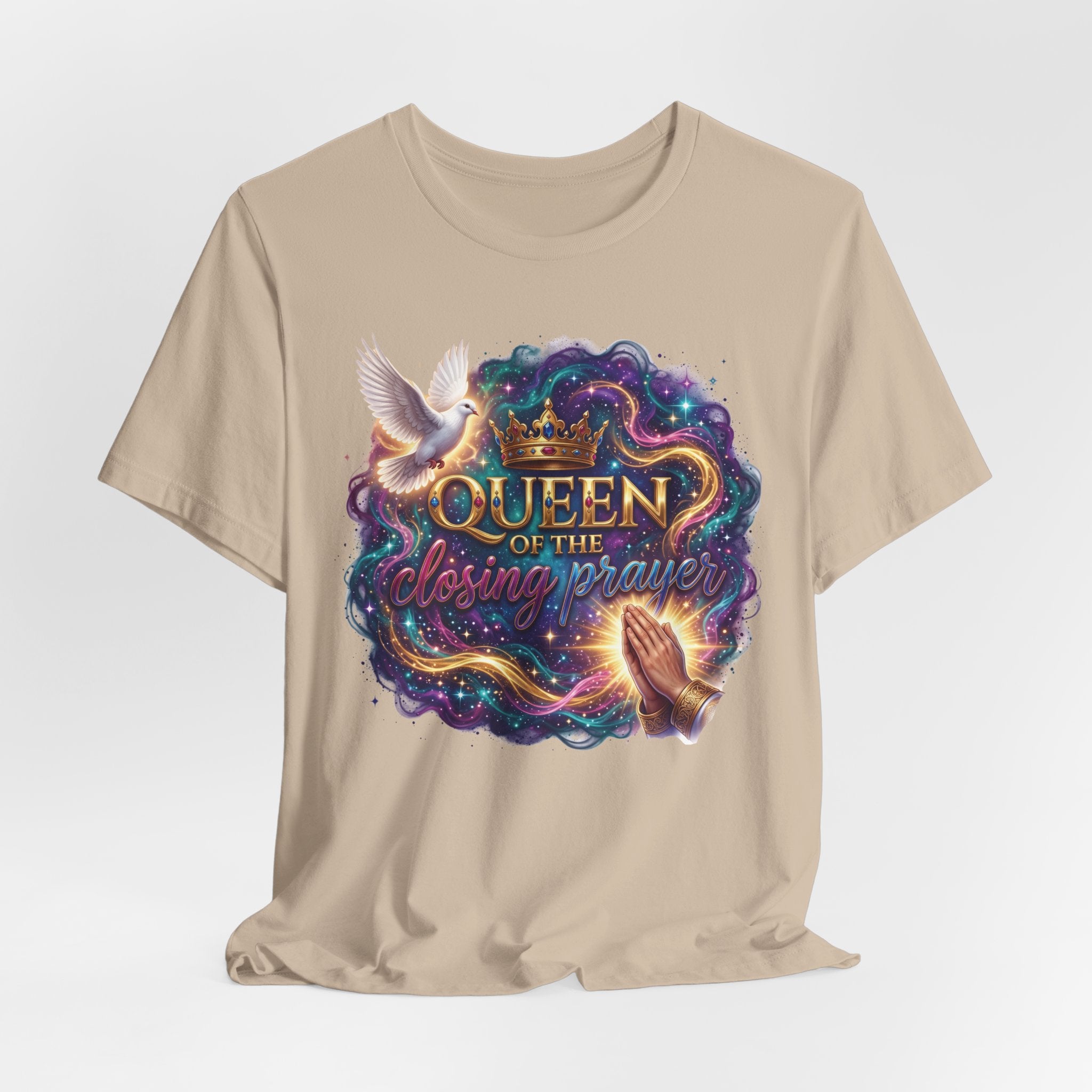 Queen of the Closing Prayer Christian T-Shirt | Funny Church Shirt for Women | Faith-Based Graphic Tee