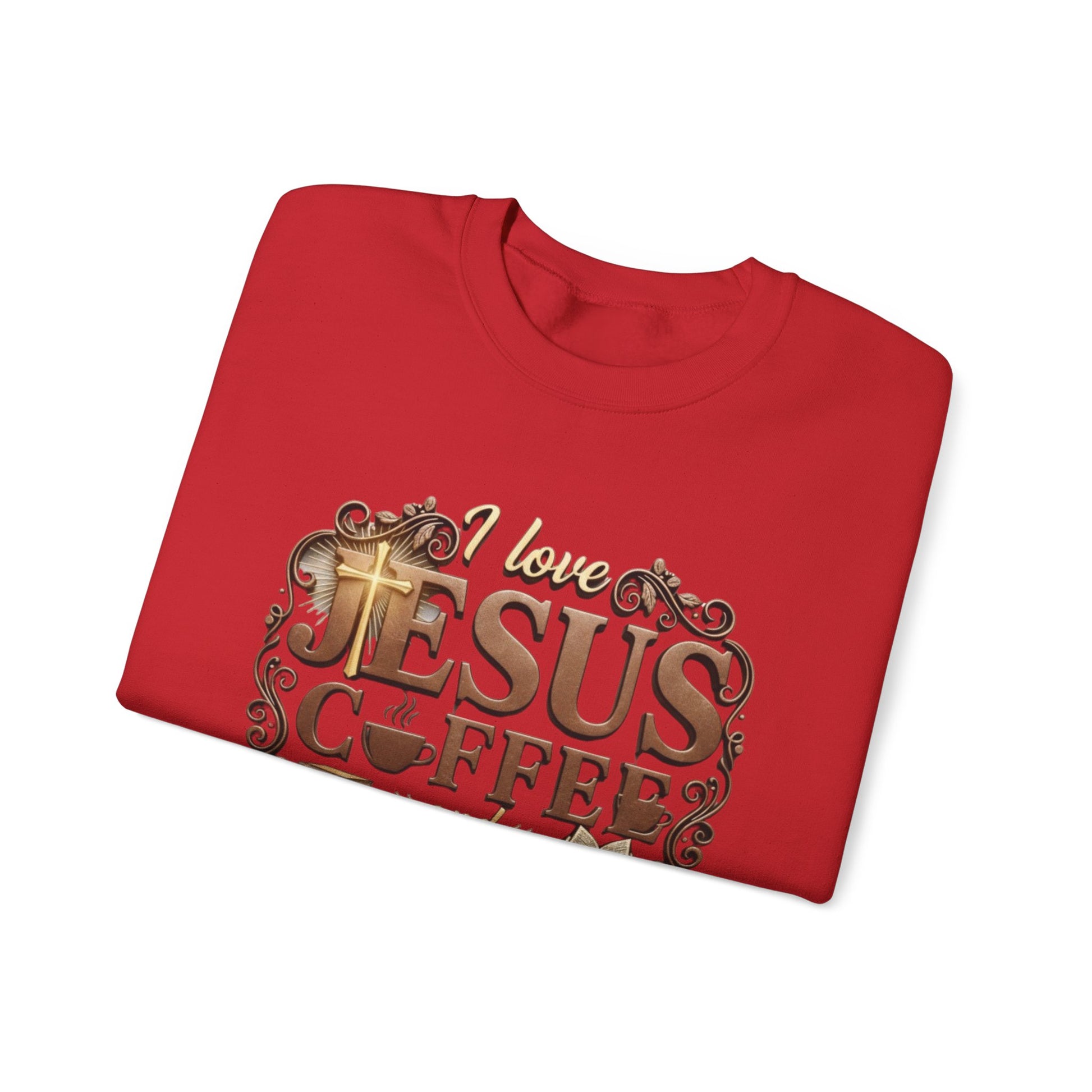 Love Jesus, Coffee & Books Sweatshirt | Christian Unisex Crewneck, Cozy Faith Gift