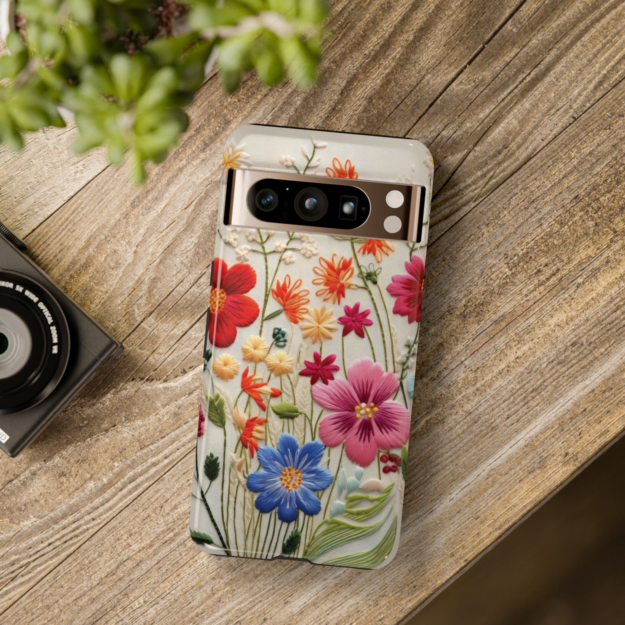 3D Floral Phone Case Elegant Faux Flower Durable for iPhone Samsung Smartphone iPhone 15, 14, 13 Samsung Gift for Mom