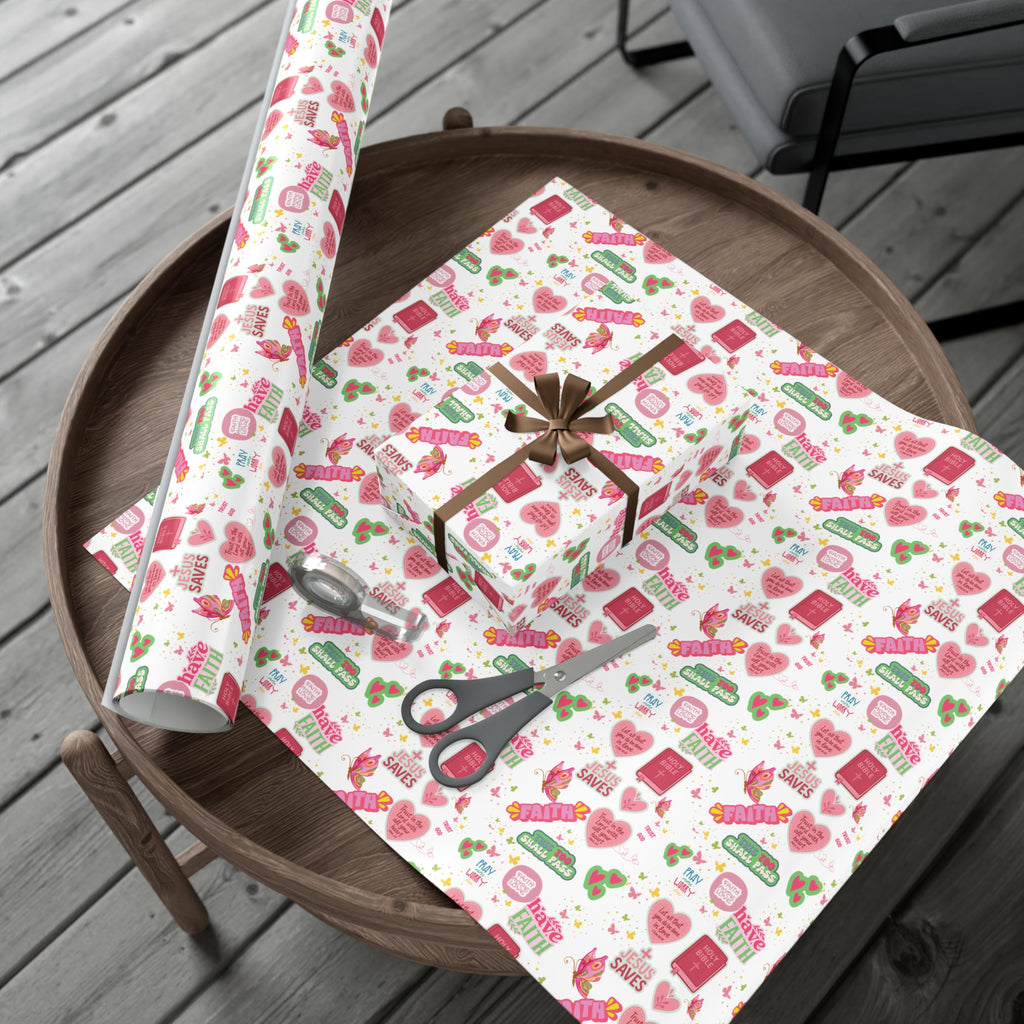 Christian Wrapping Paper | Inspirational Bible Verse Gift Wrap | Faith-Based Wrapping for Birthdays, Holidays, Special Occasions | Scripture Gift Wrap Gifts Moms Weddings
