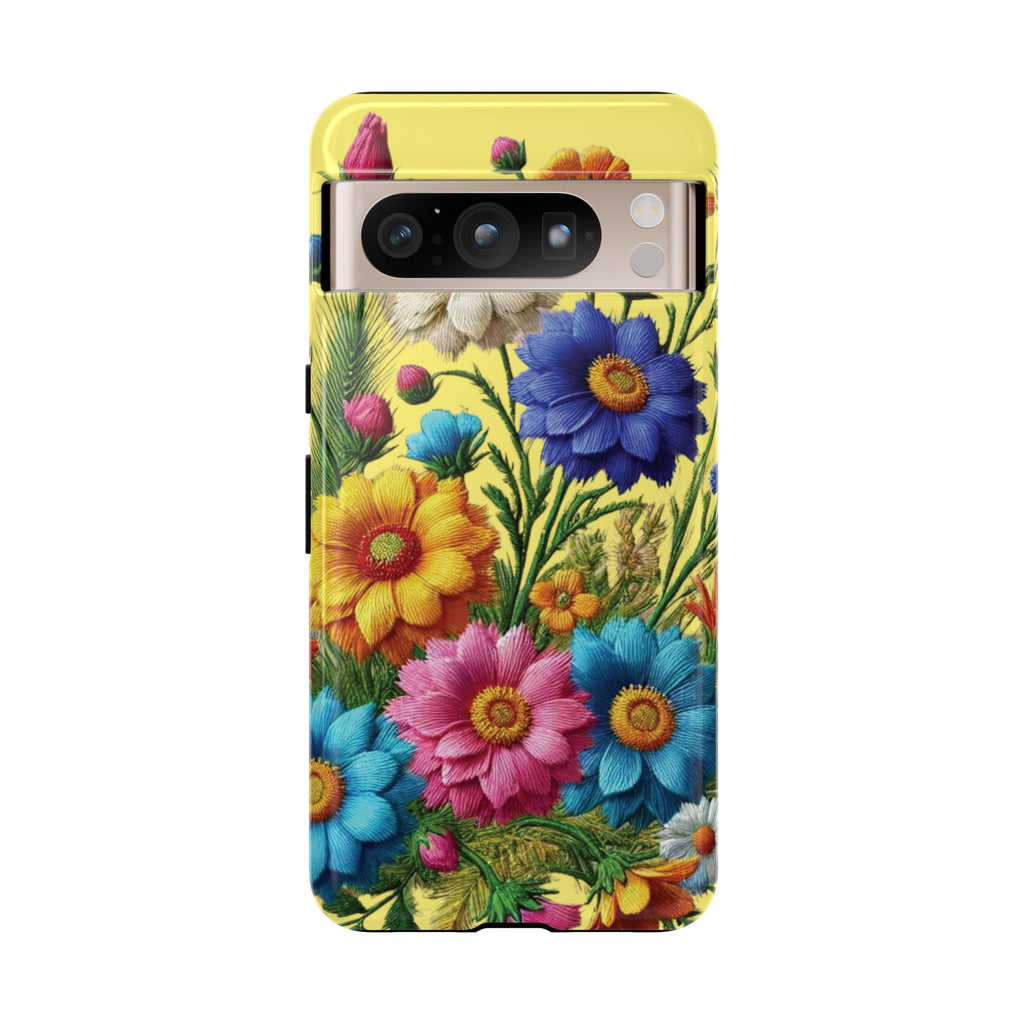 Phone Case Yellow Bright Floral Protective Phone Case Gift for Her Phone 15, Samsung iPhone Samsung  iPhone 15, Samsung iPhone Samsung Accessory Gift for Her