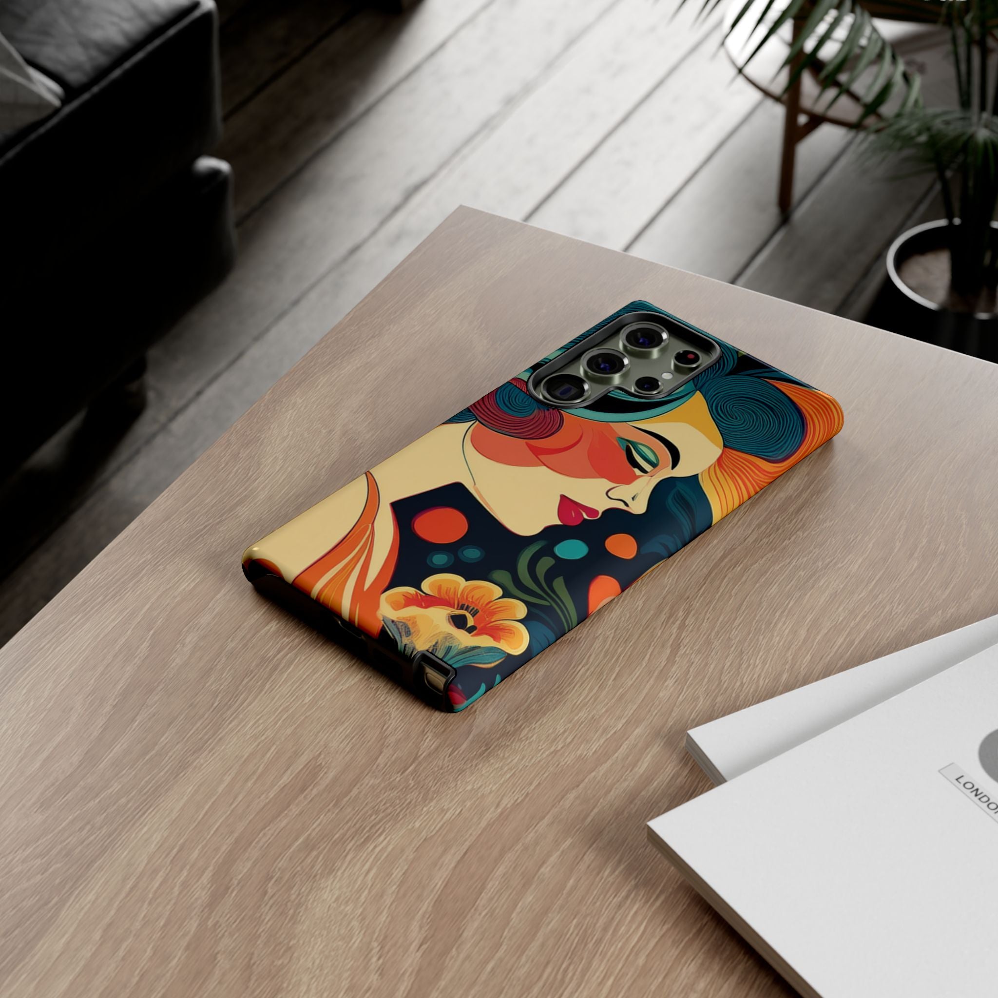 Coque de Téléphone Esthétique Années 50 Rétro Design d'Inspiration Vintage aux Couleurs Pastel Housse Style Mid-Century pour Modèles iPhone et Samsung Galaxy
