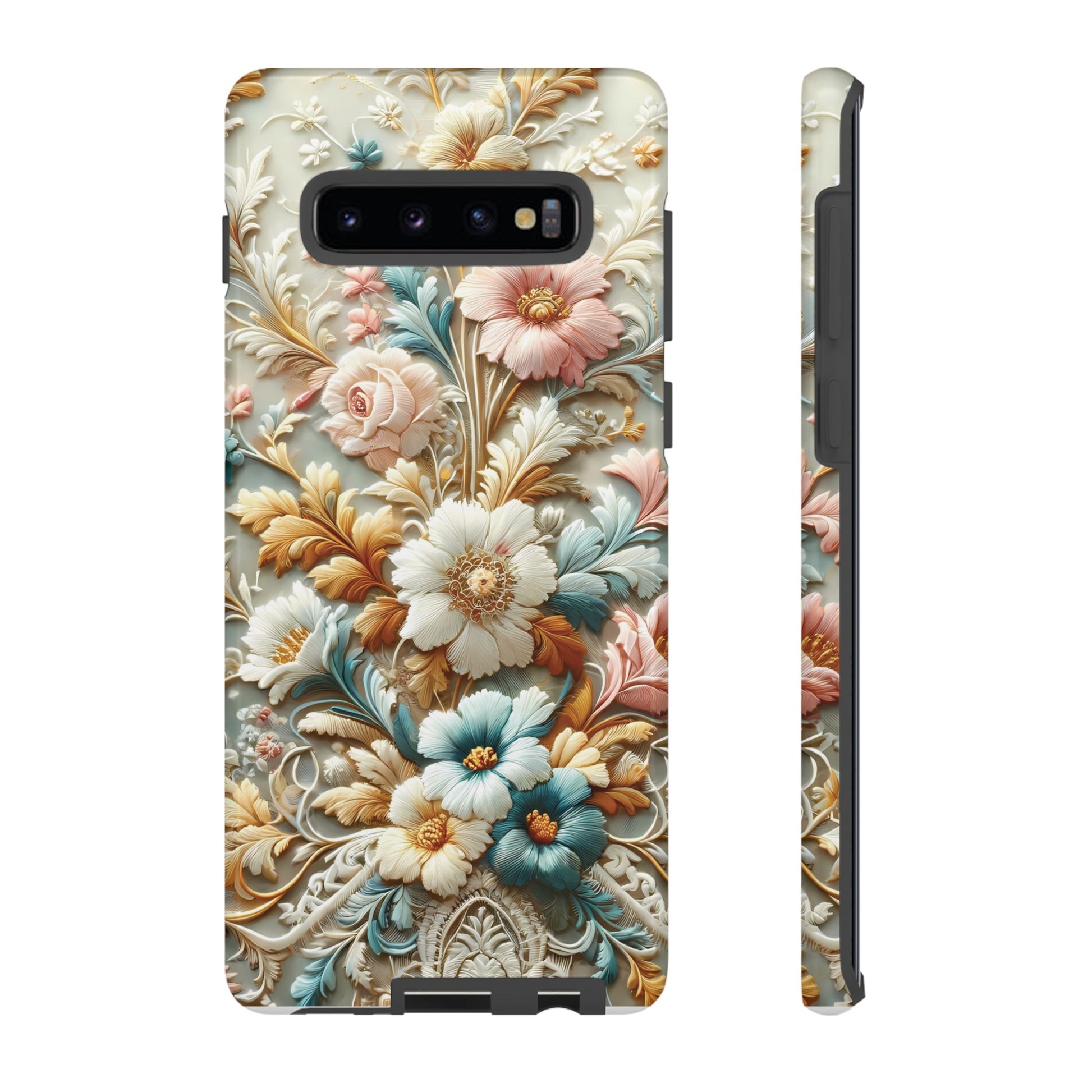3D Elegant Faux Flowers Phone Case Stylish & Durable for iPhone Samsung Gift iPhone 15, 14, 13 Samsung Pixel Gift for Mom Accessory Gift for Her